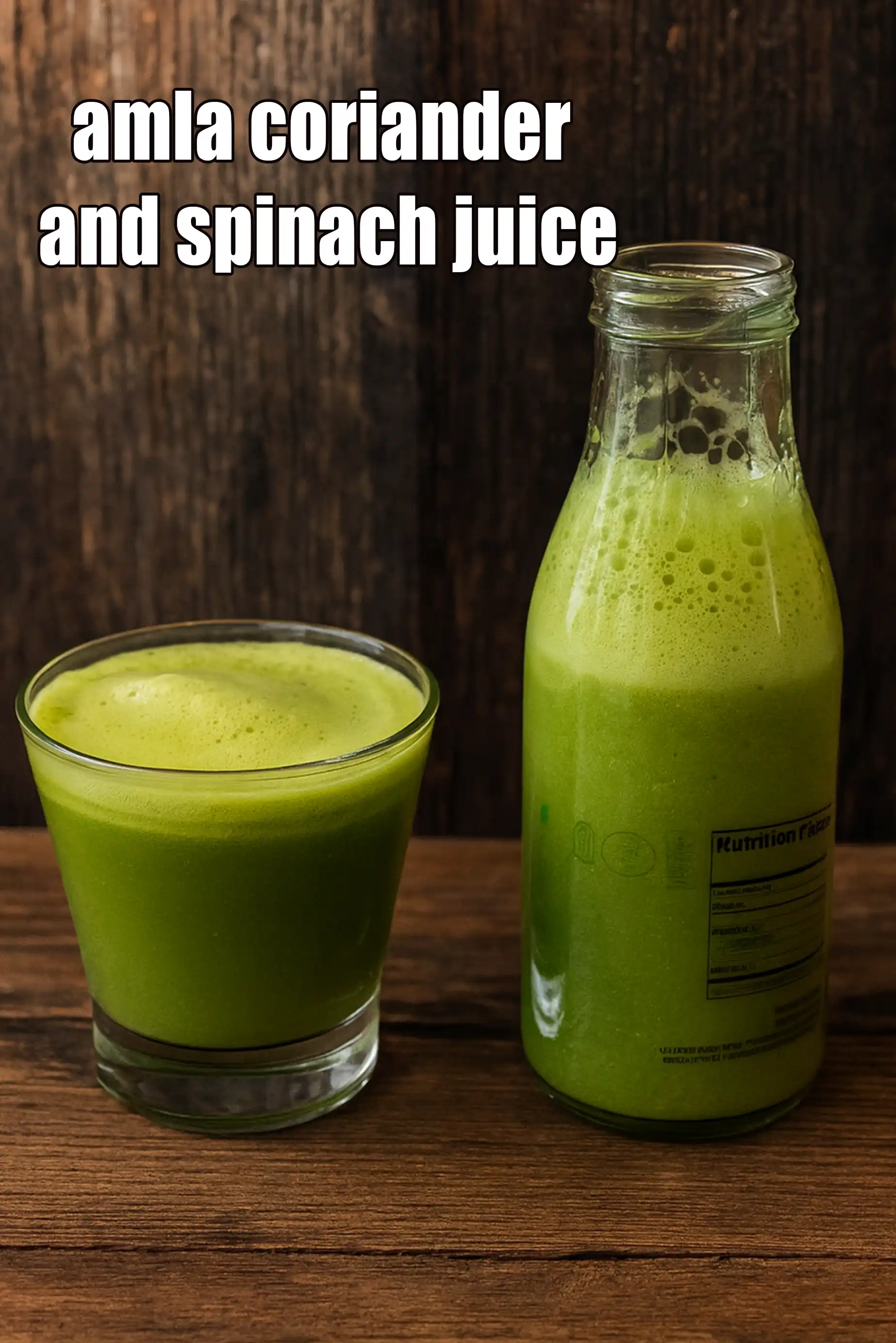amla coriander and spinach juice recipe |  palak amla detox juice |