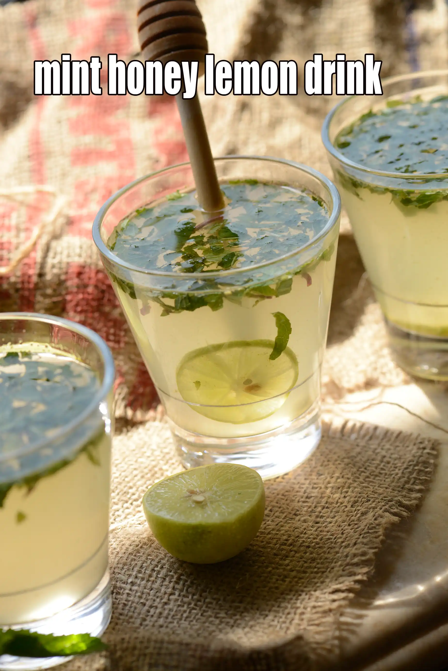 mint honey lemon drink | lemon mint and honey water | pudina nimbu drink | lemon mint water |