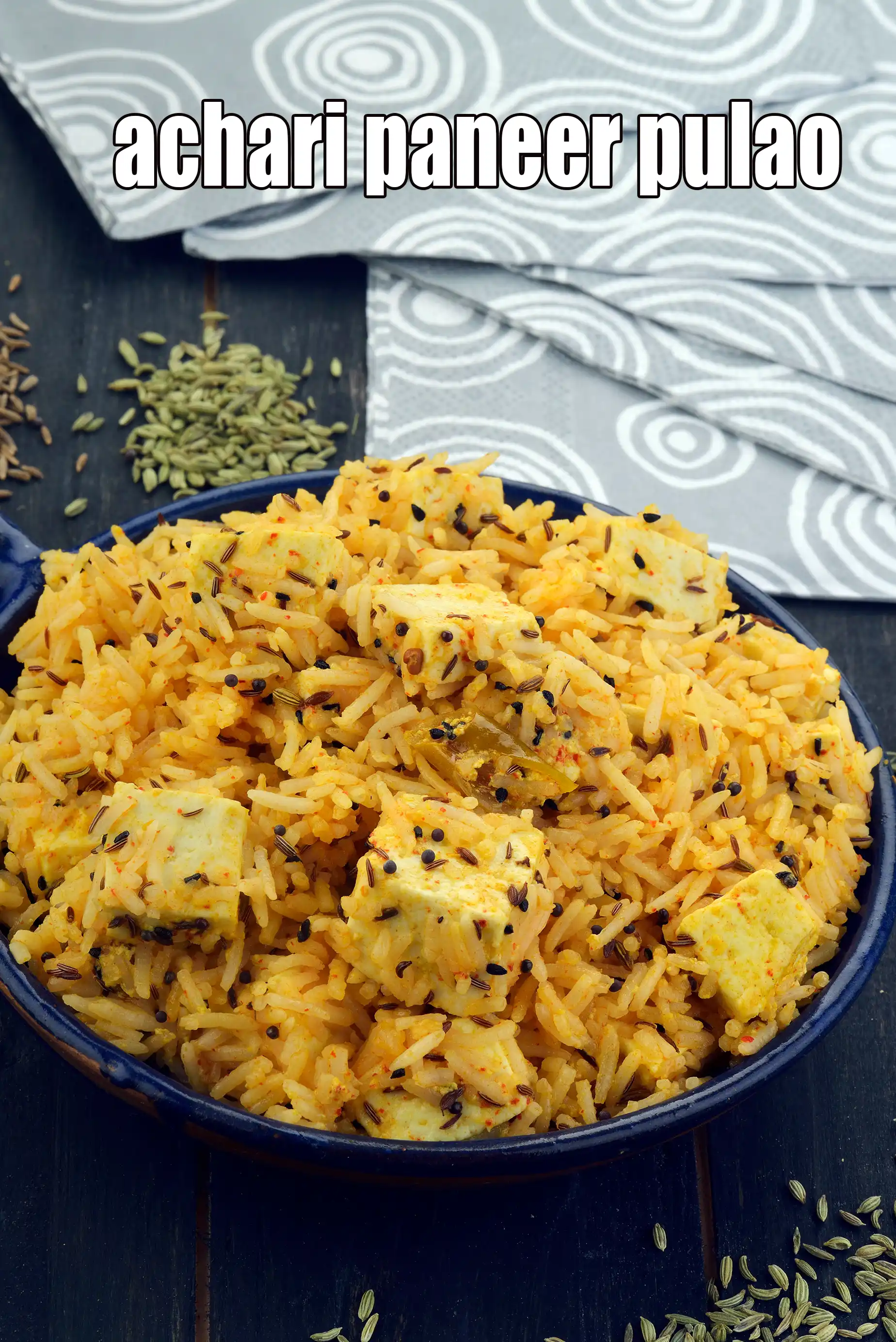 Achari Paneer Pulao or How To Make Achari Paneer Rice, Tarla Dalal