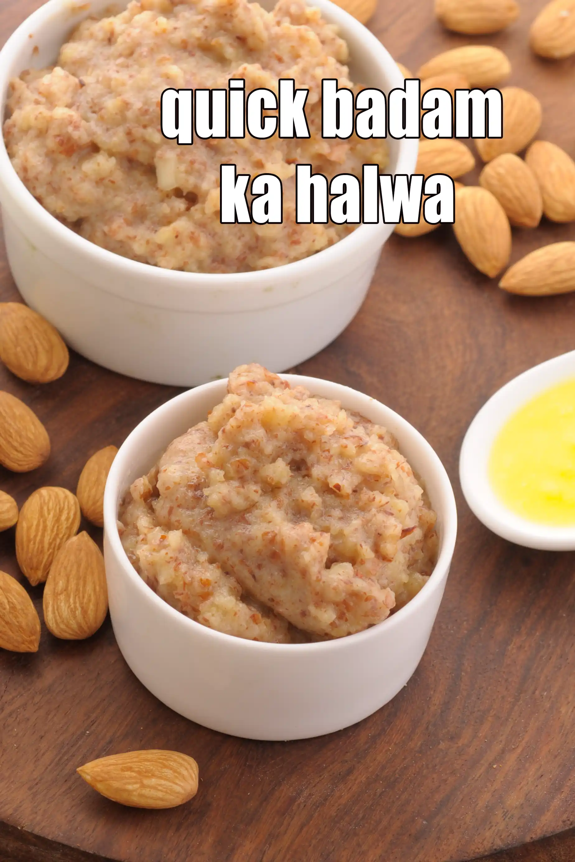 quick badam ka halwa recipe | quick almond sheera |