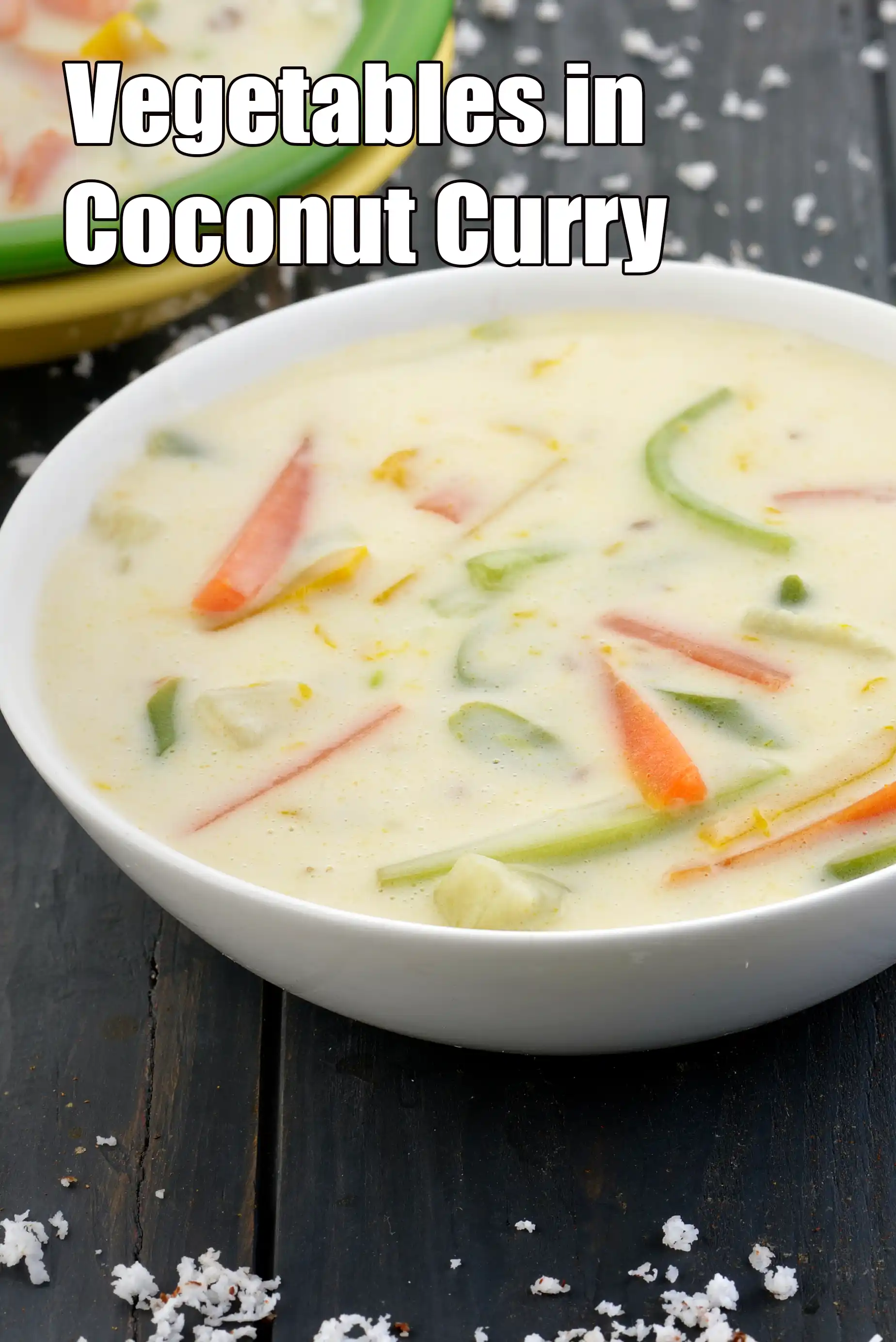 Vegetables in Coconut Curry | Karwar Style Valval microwave recipe | South Indian Vegetable Coconut Curry |