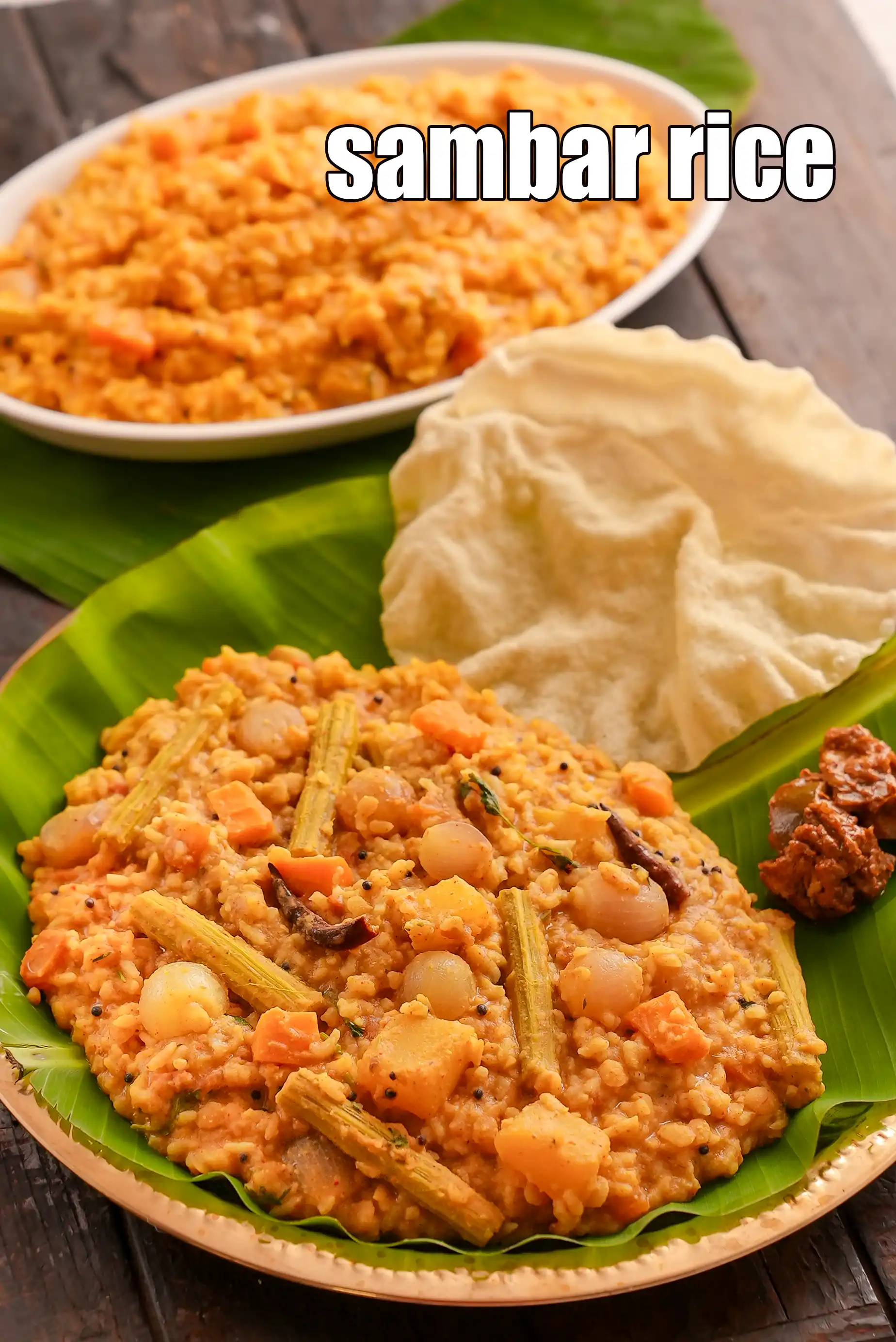 sambar rice recipe | sambar sadam | Tamil Nadu sambar sadam | South Indian sambar rice |