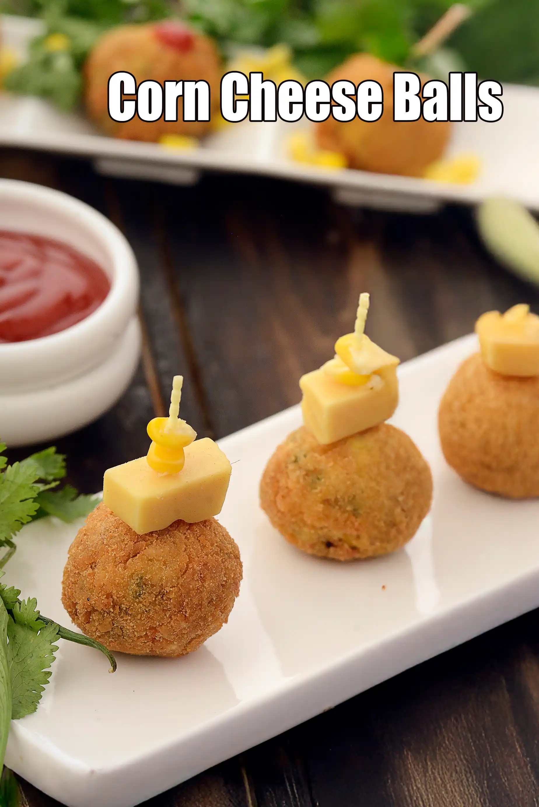 Corn Cheese Balls recipe, How to make cheese corn balls, Veg Cheese balls