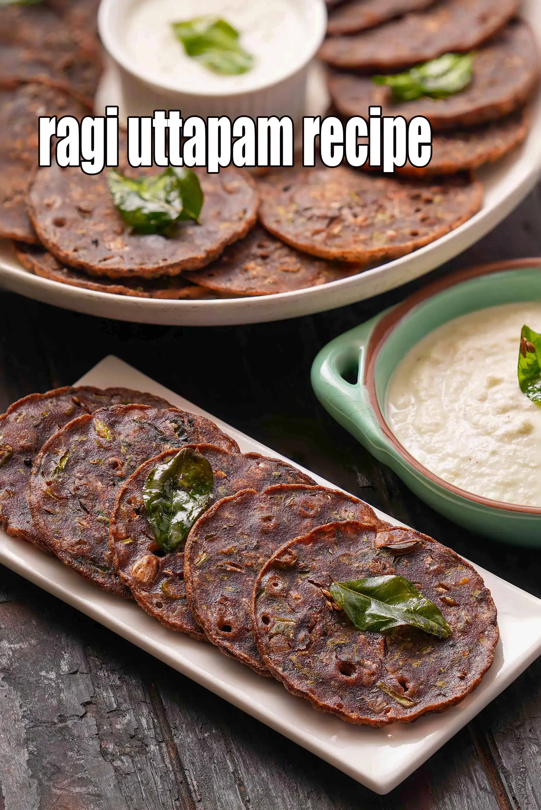 Ragi and Coriander Uttapam recipe, Raagi Dosa