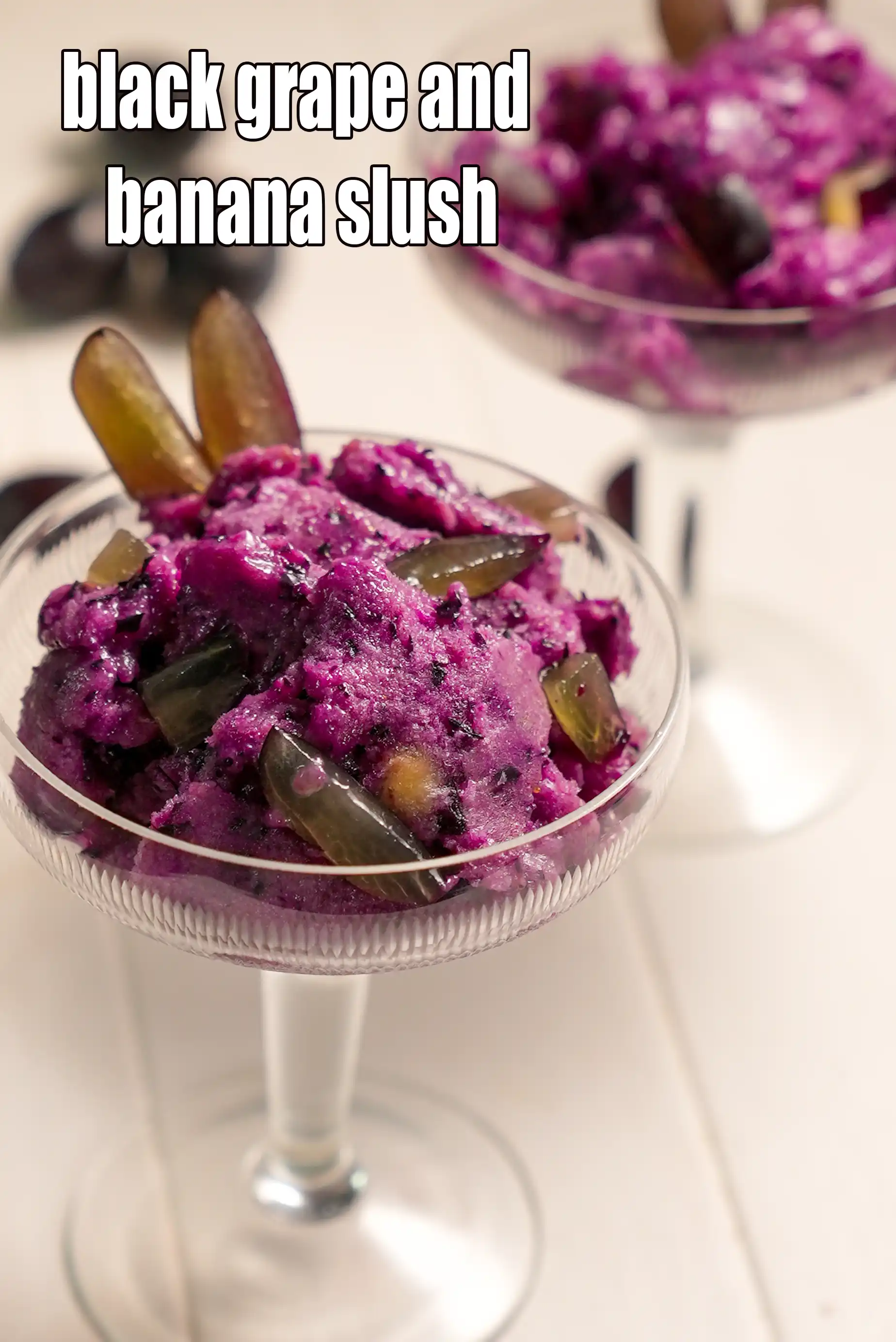 black grape and banana slush recipe |Â Kale Angoor Aur Kela ka Slush | Â healthy banana grape frozen dessert |Â