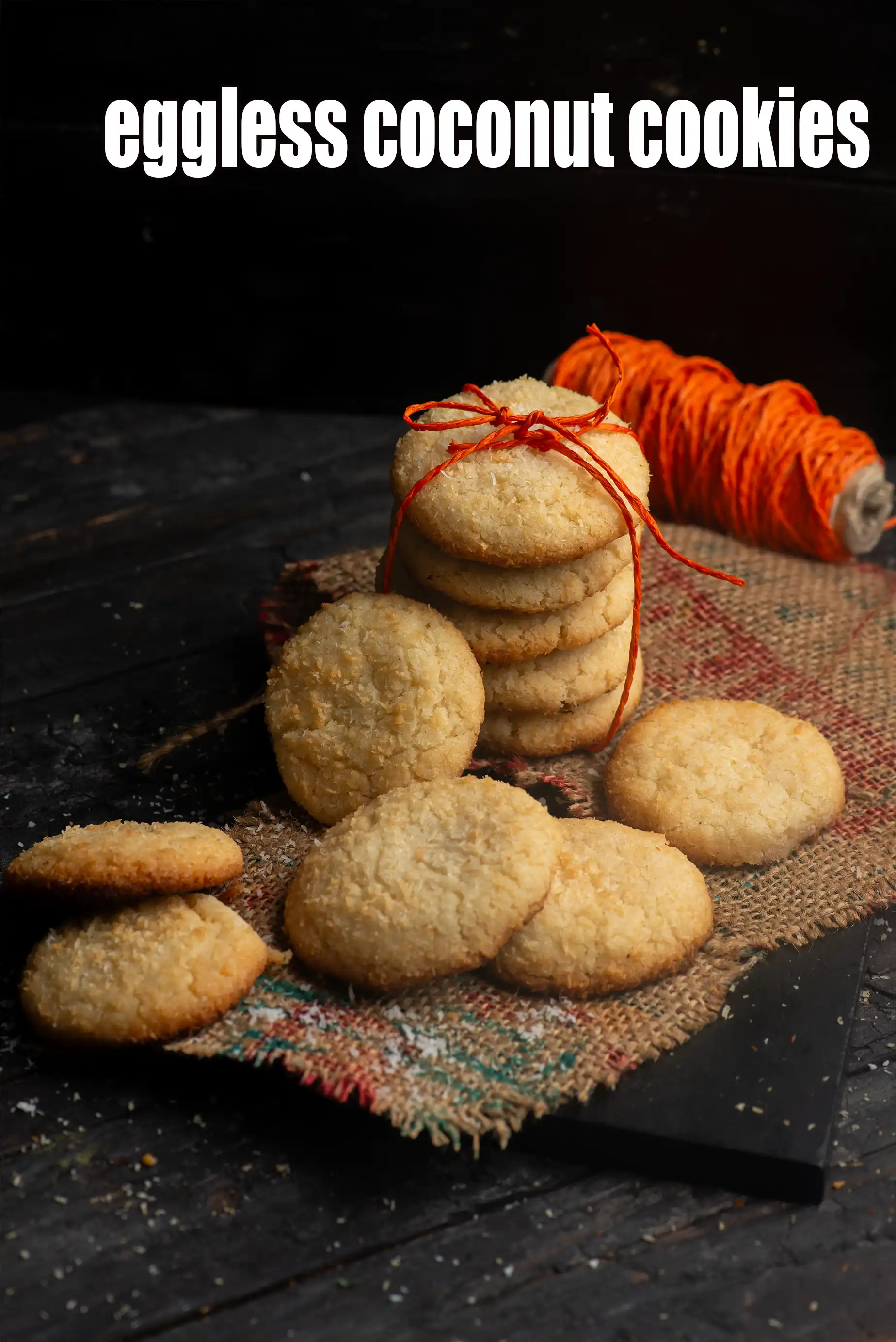 Eggless Coconut Cookies recipe, Indian Vegetarian Recipes