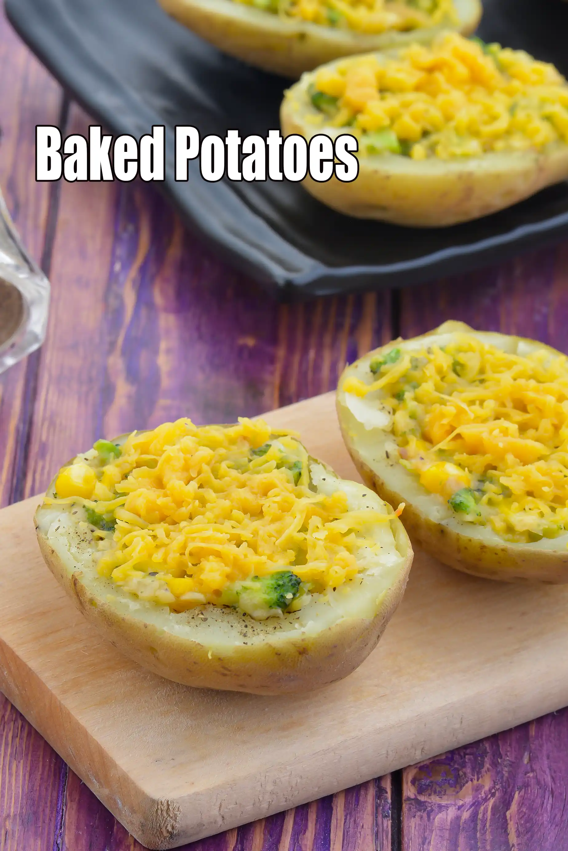 Baked Potatoes |  Masala Veg Stuffed Potatoes |  microwave Cheesy Stuffed baked potatoes |