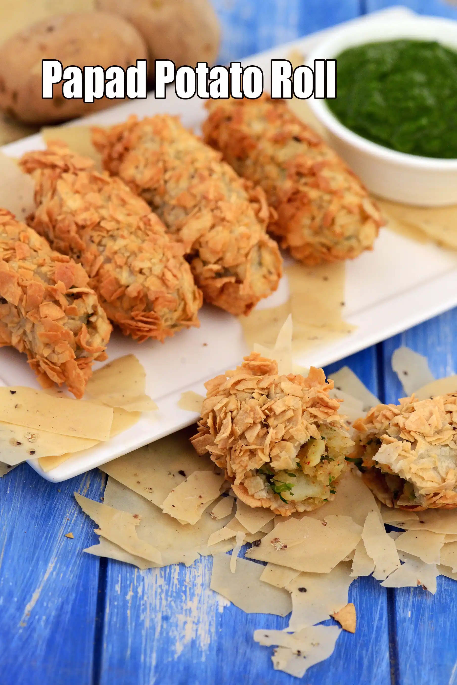 Papad Potato Roll | aloo papad roll | papad wrap |