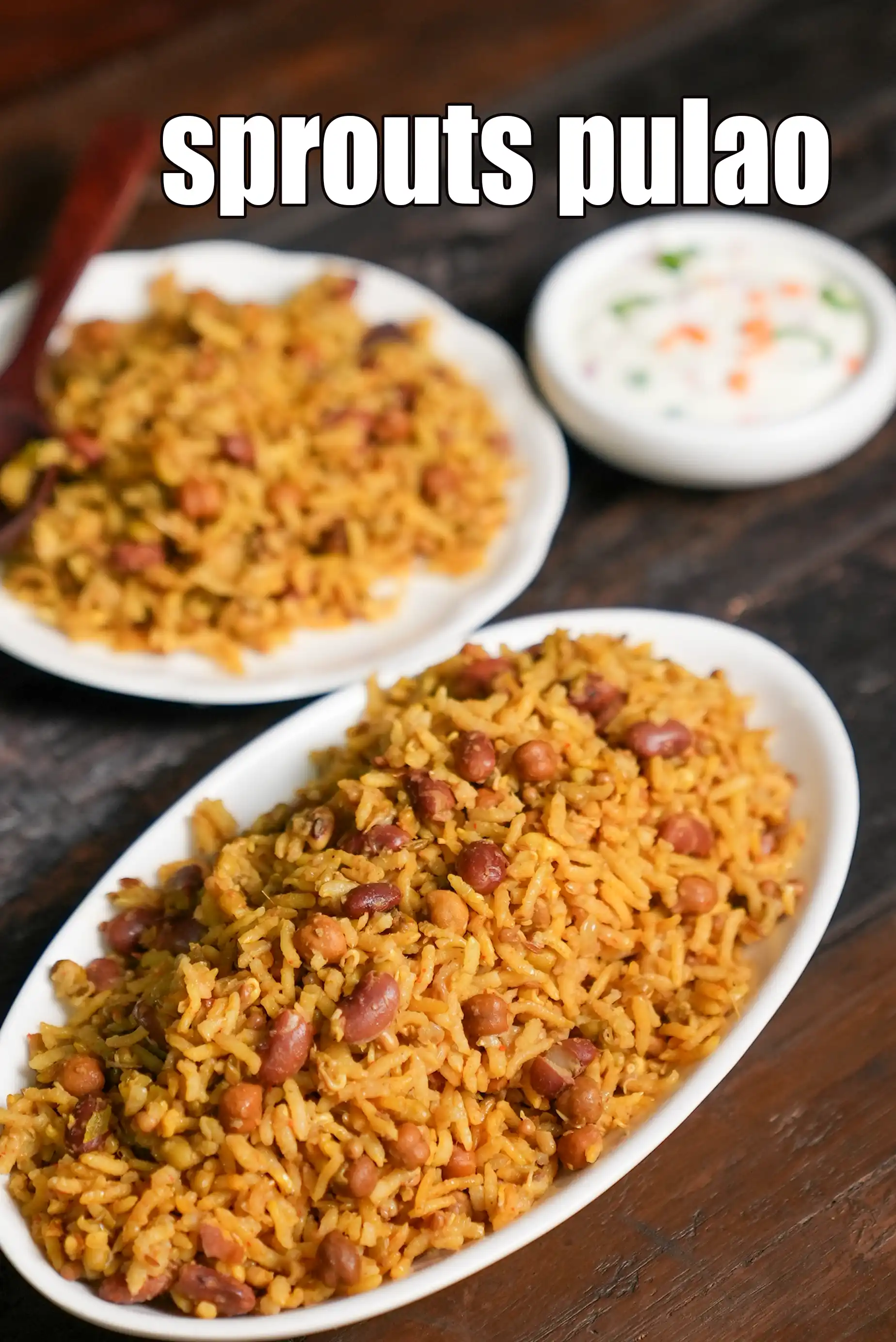 sprouts pulao recipe | brown rice sprouts pulao | pressure cooked healthy sprouts pulao |