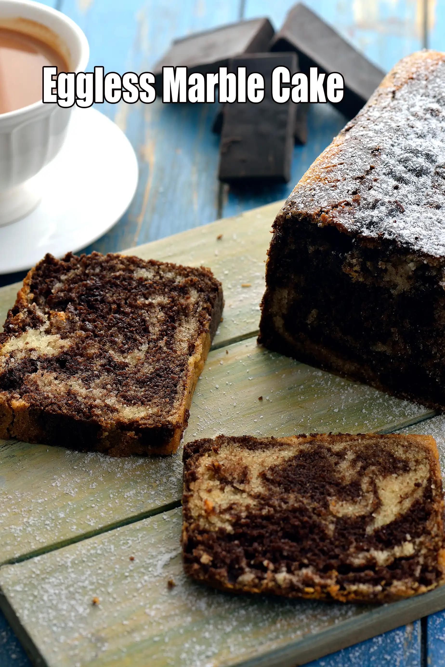 eggless marble cake | marble cake recipe | vegetarian marble cake | easy marble cake |