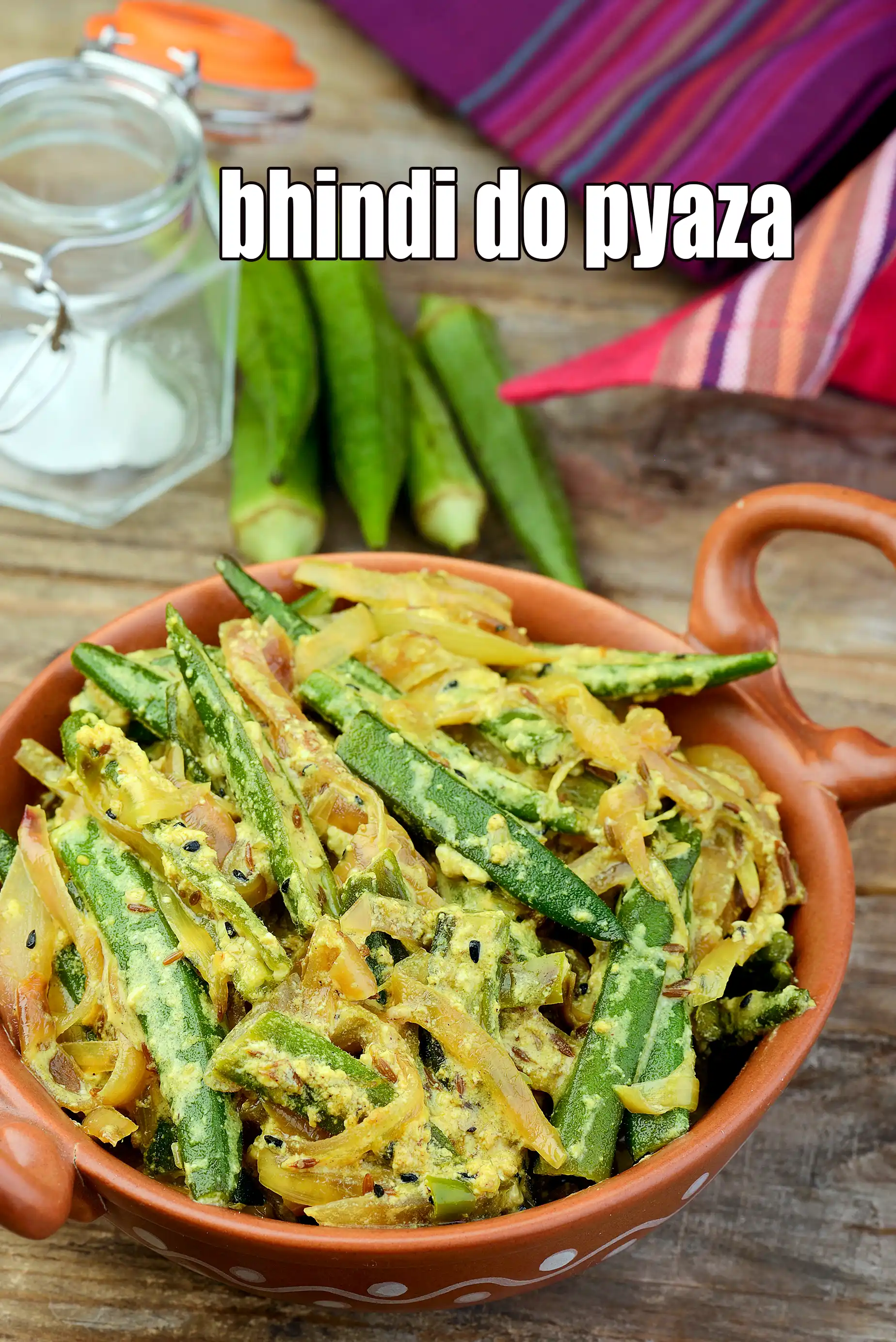 bhindi do pyaza recipe | bhindi do pyaza with curd | restaurant style bhindi do pyaza |