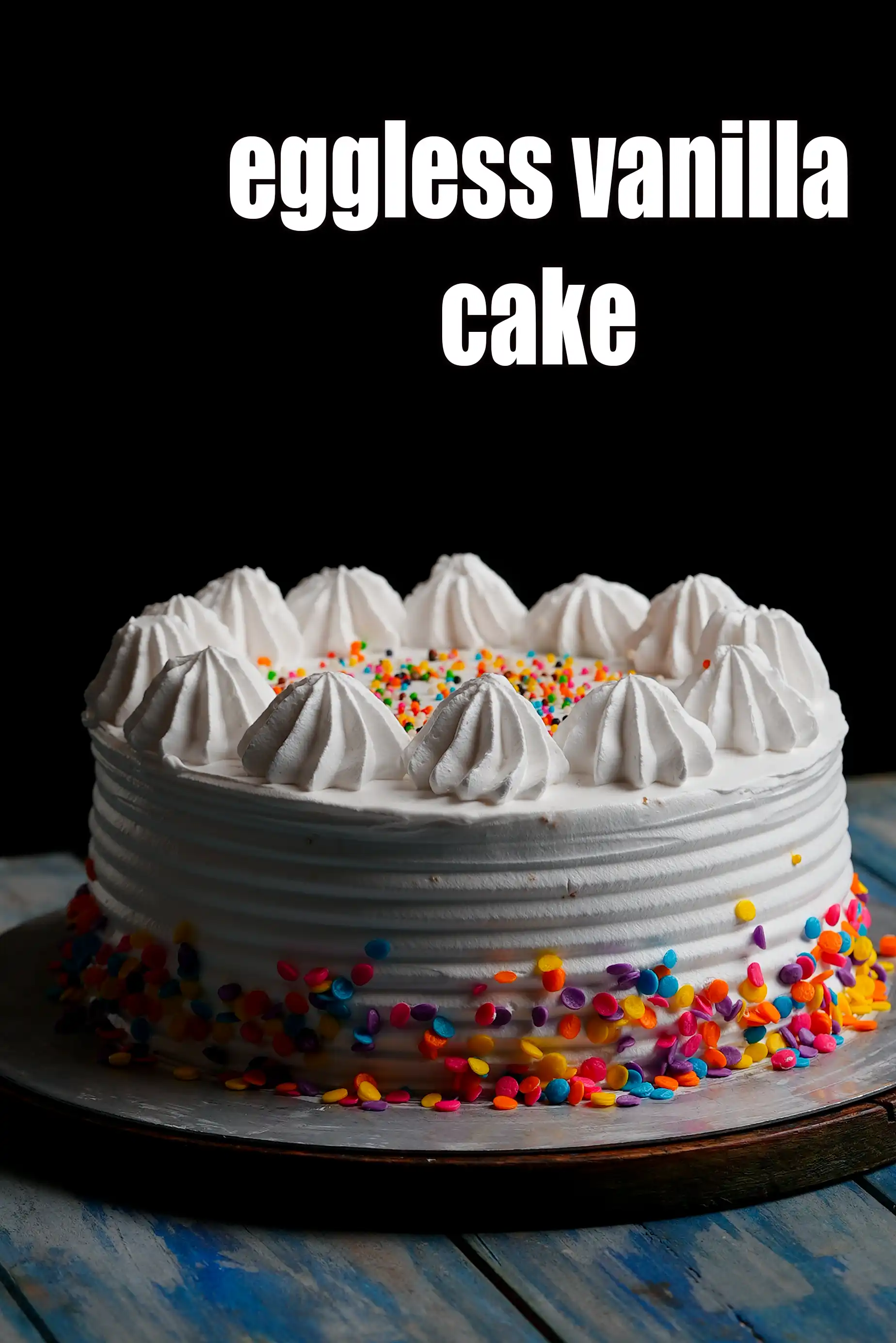 eggless vanilla cake recipe | vanilla cake without oven | eggless vanilla birthday cake |