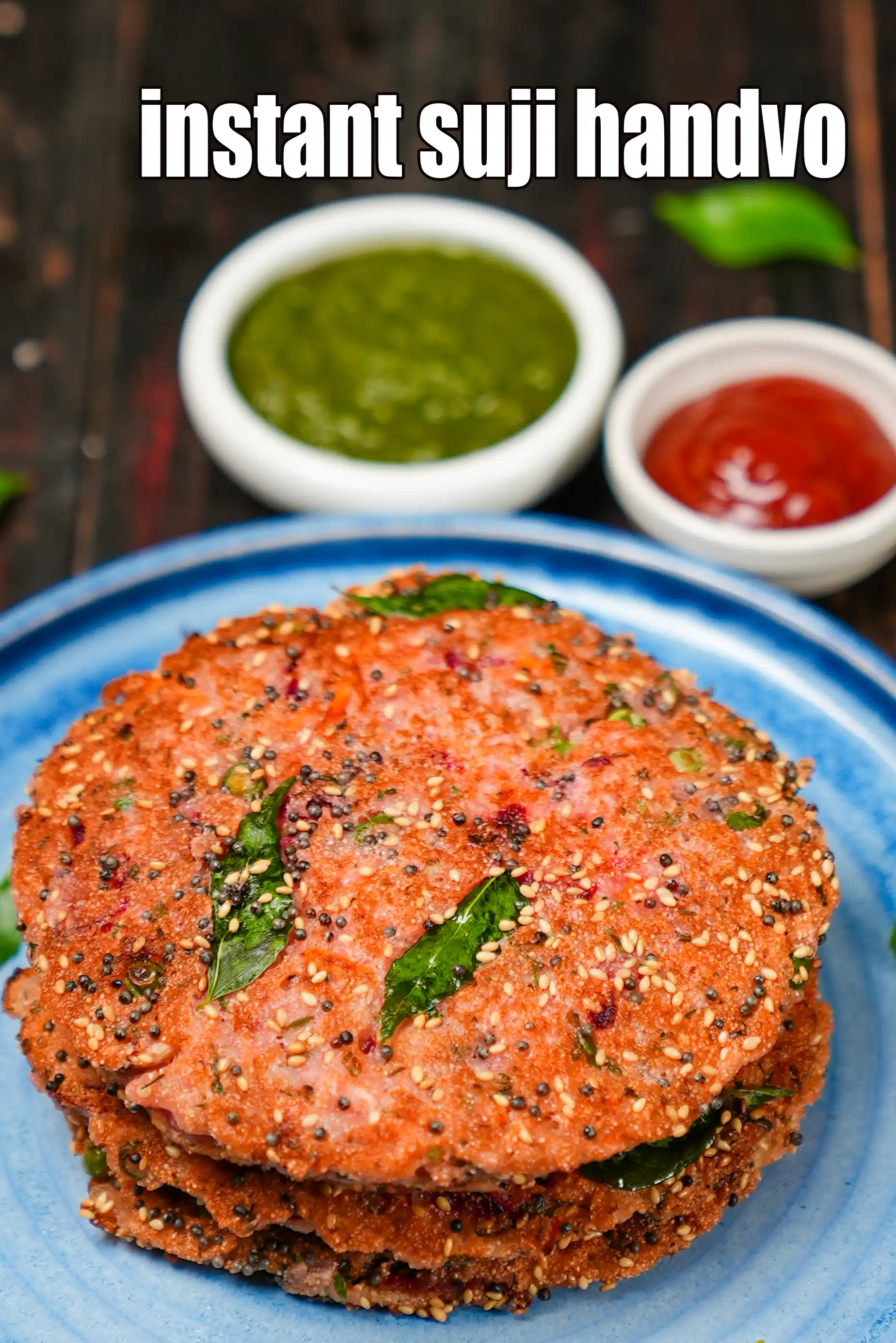 instant suji handvo recipe | vegetable rava handva in kadhai | crispy suji handva |