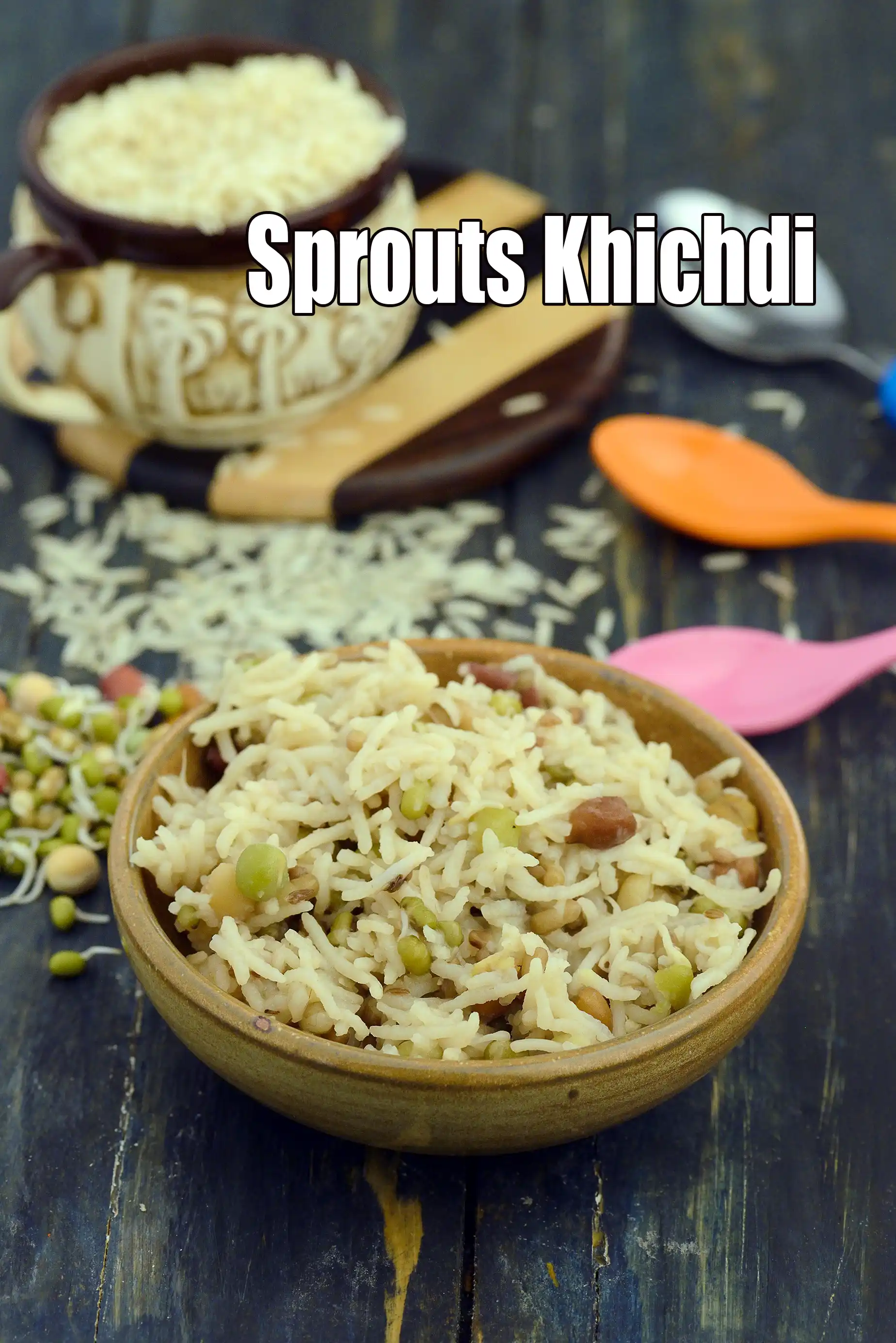 sprouts khichdi recipe for kids and toddlers | mixed sprouts khichdi for babies |