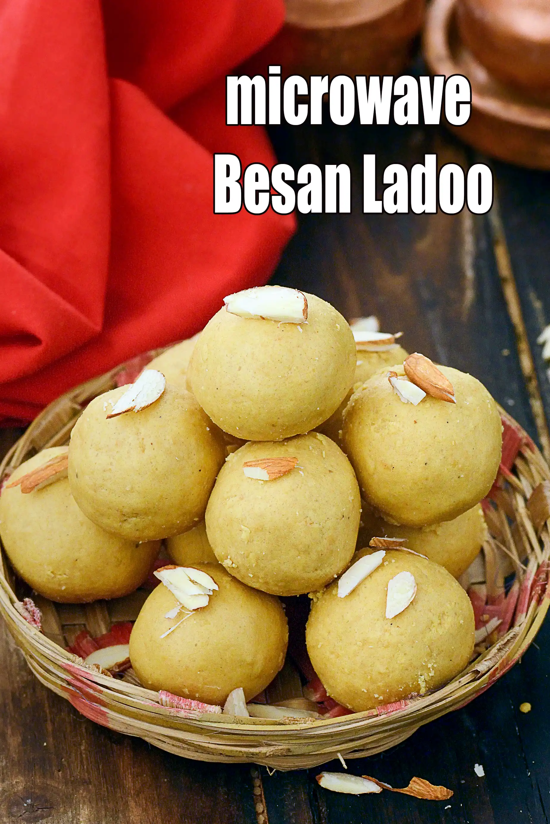 microwave Besan Ladoo |  no-cook besan ladoo | microwave festival dessert |