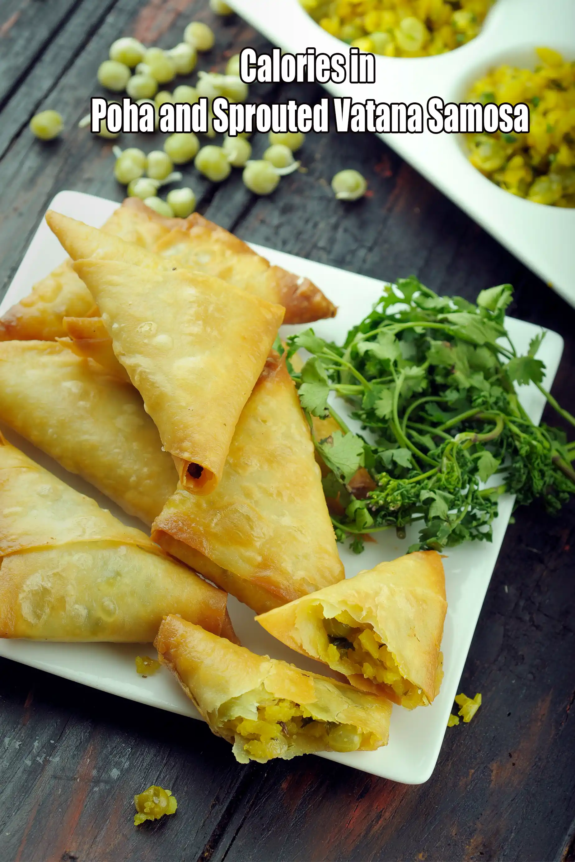 Poha and Sprouted Vatana Samosa |  Deep fried evening snack | Punjabi style samosa |