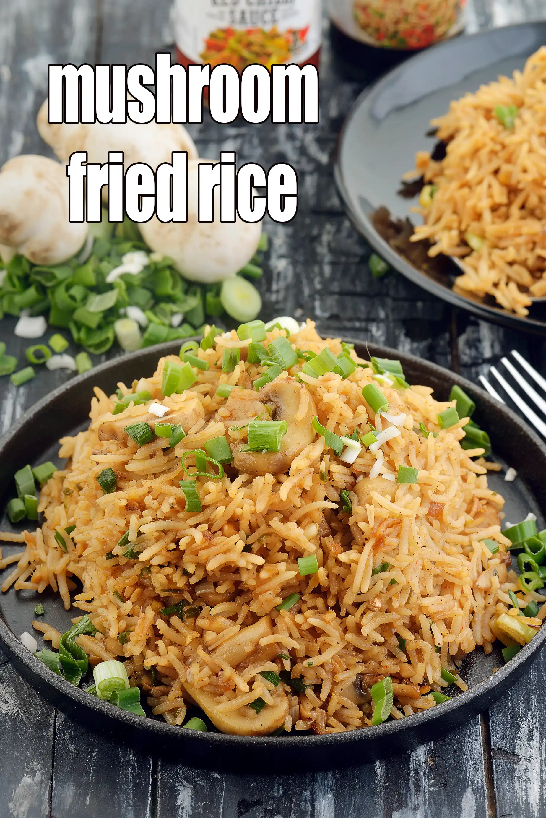 mushroom fried rice recipe | Indian mushroom rice | restaurant style |