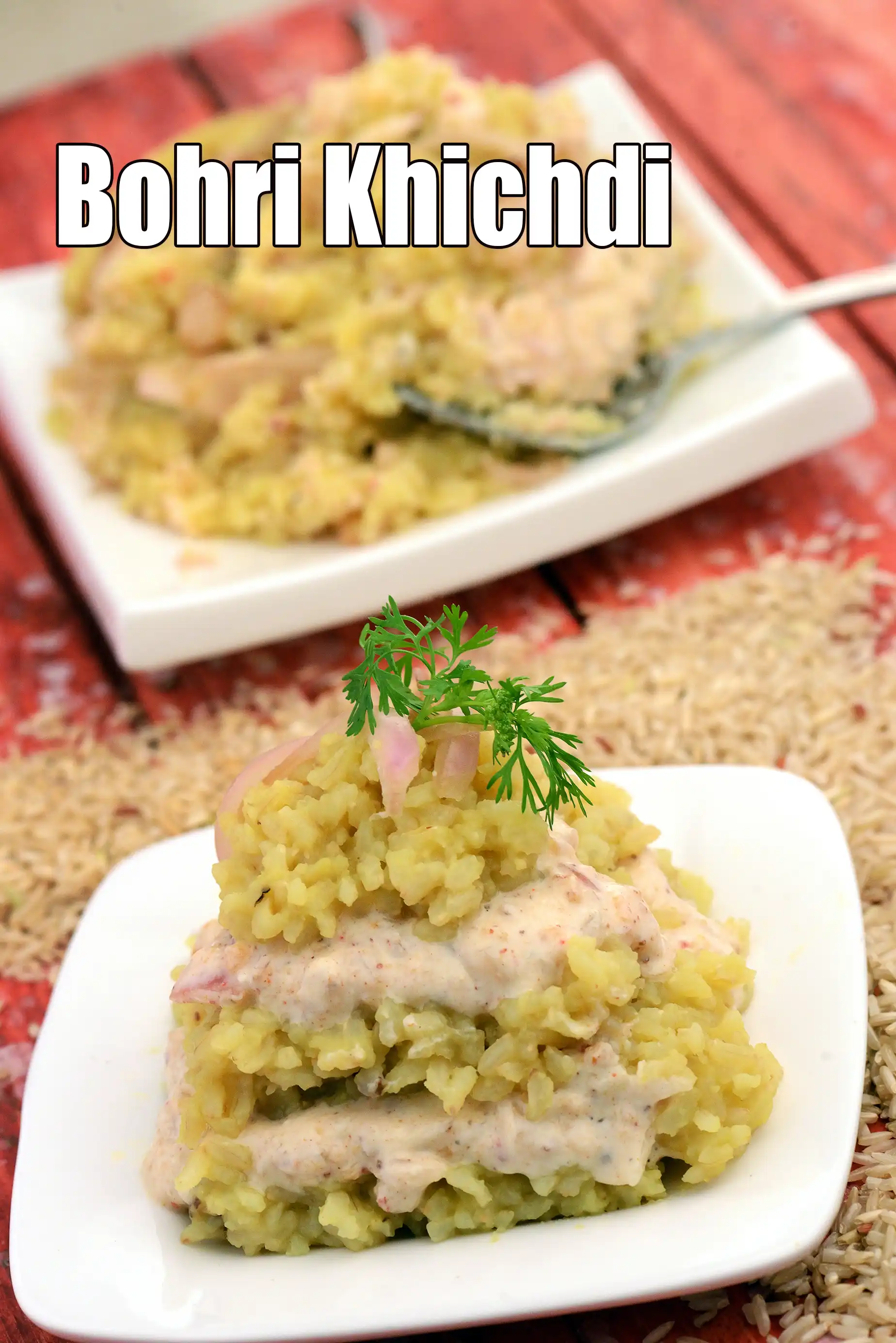 Bohri Khichdi | brown rice khichdi with toovar dal | healthy layered khichdi |