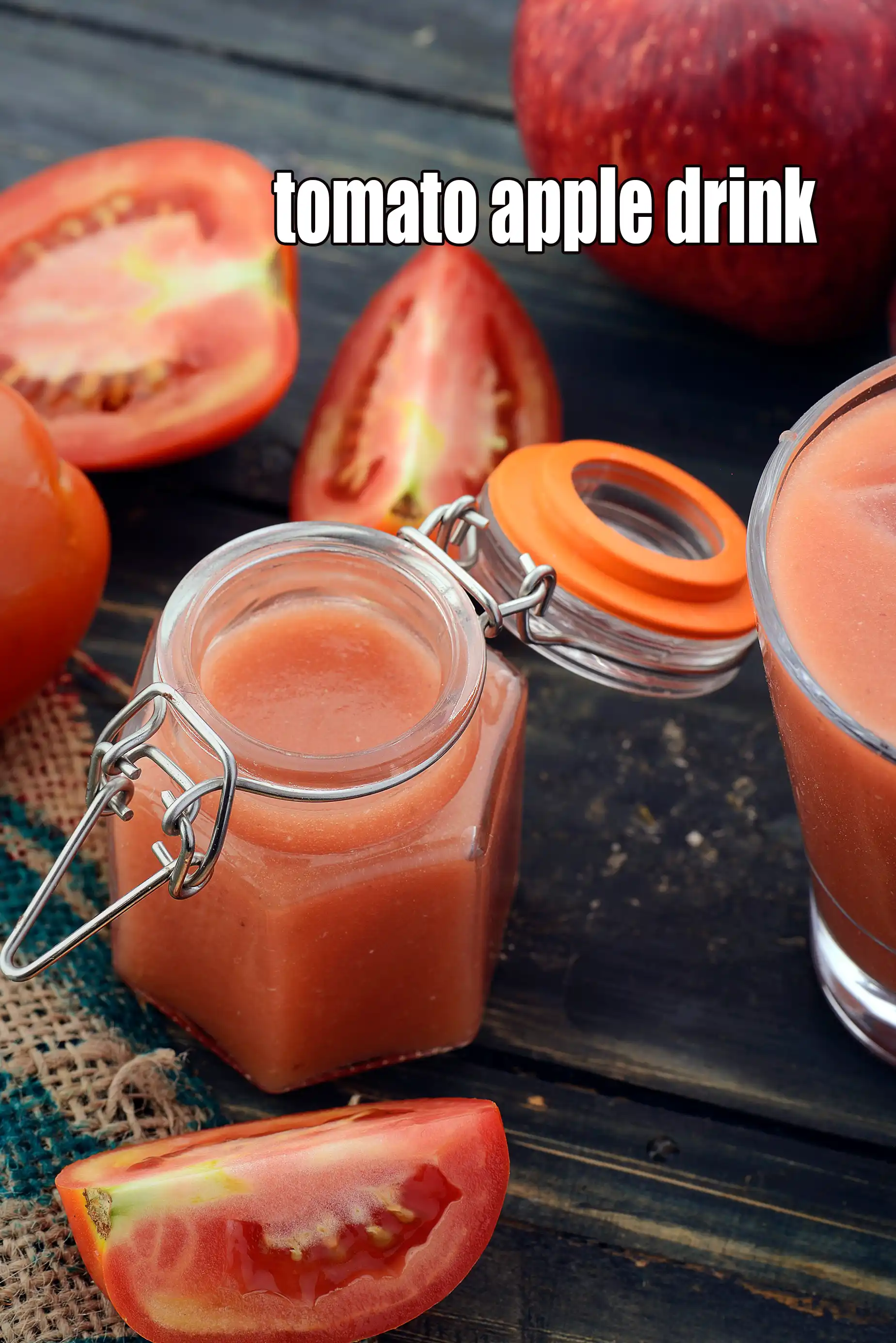 tomato apple drink recipe | tomato apple juice | healthy Indian apple tomato drink |