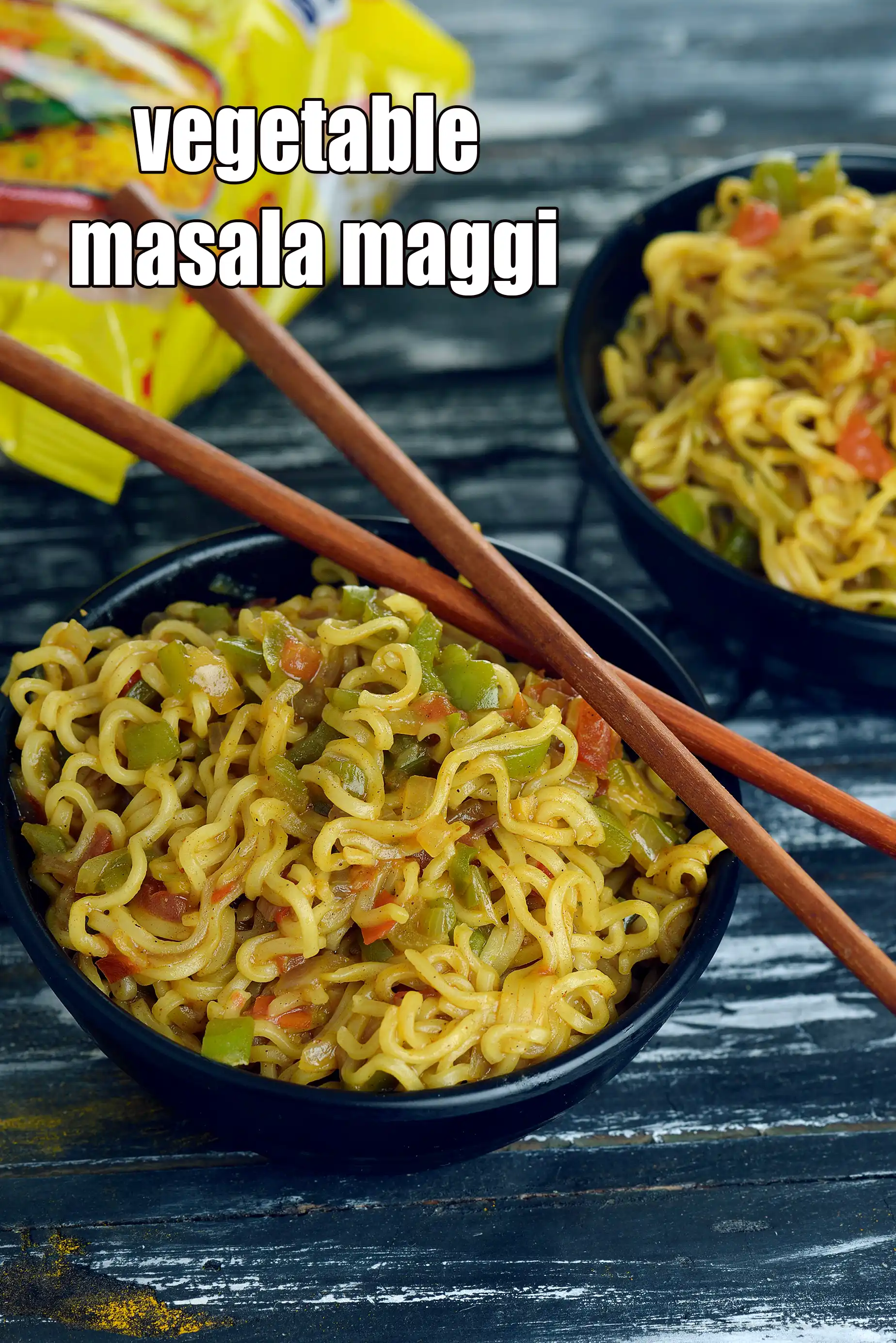 vegetable masala maggi recipe | masala maggi recipe |  Mumbai street style masala maggi noodles |