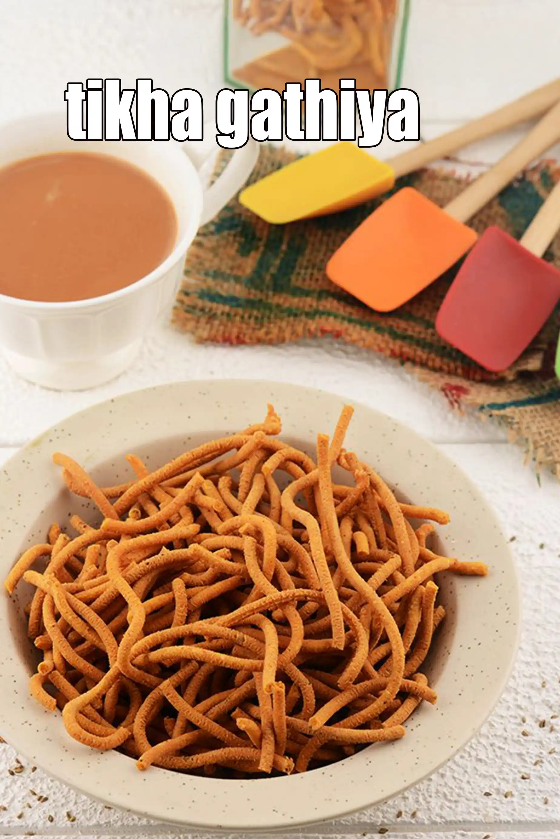 tikha gathiya recipe | Gujarati tikha gathia | gathiya jar snack for Diwali |