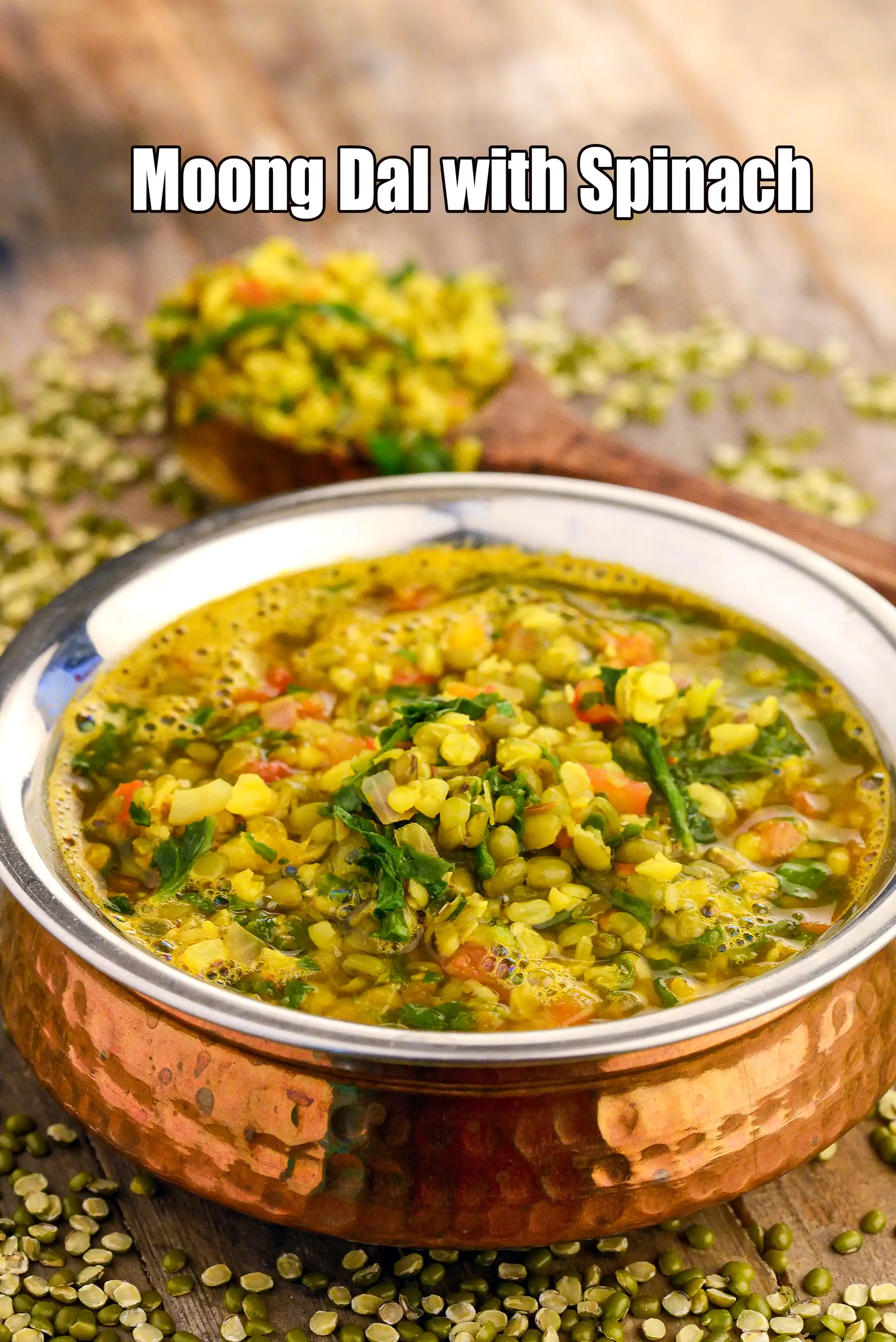 Moong Dal with Spinach | Spinach Lentil Curry | Healthy Moong Dal with Spinach rich in Vitamin A, folic acid, protein |