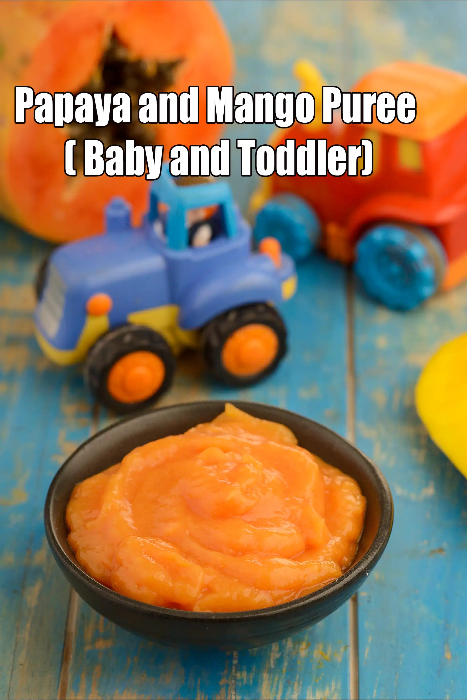 Papaya and Mango Puree for babies |  no sugar, salt  Papaya and Mango Puree for toddlers | healthy mango papaya puree |