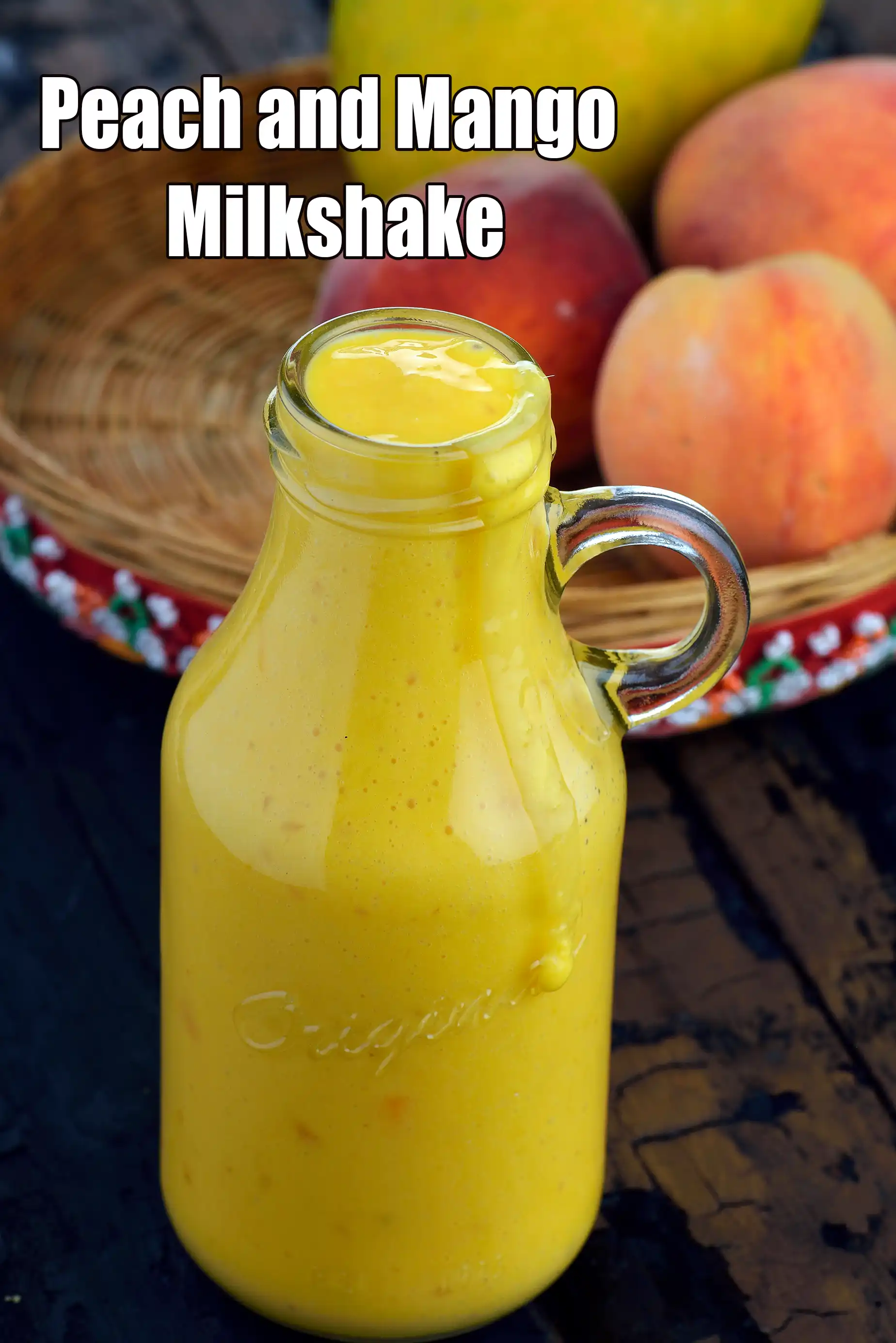 Peach and Mango Milkshake recipe, Healthy Recipes