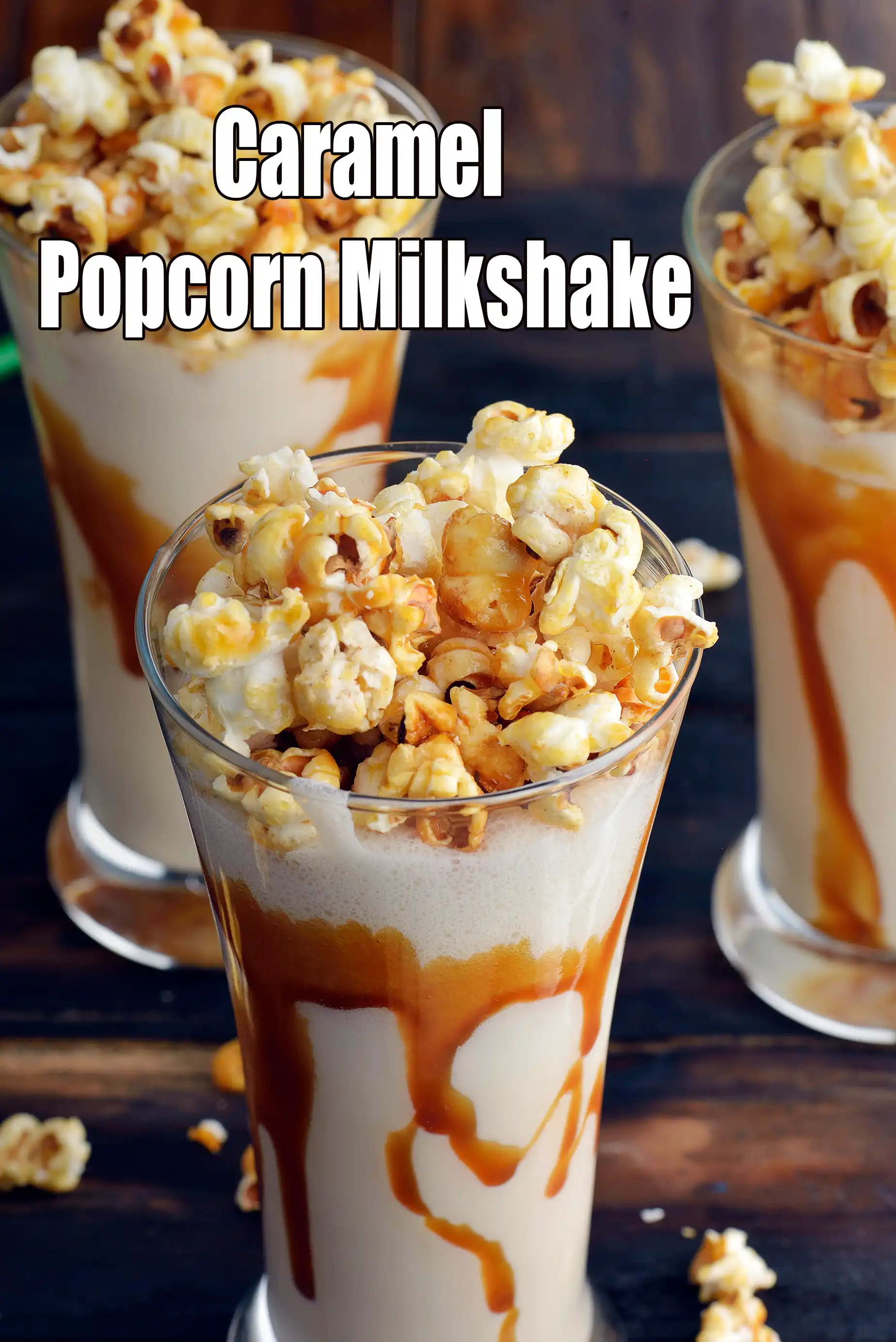 Caramel Popcorn Milkshake |  Caramel Popcorn vanilla milkshake | Indian Butterscotch Popcorn Milkshake |