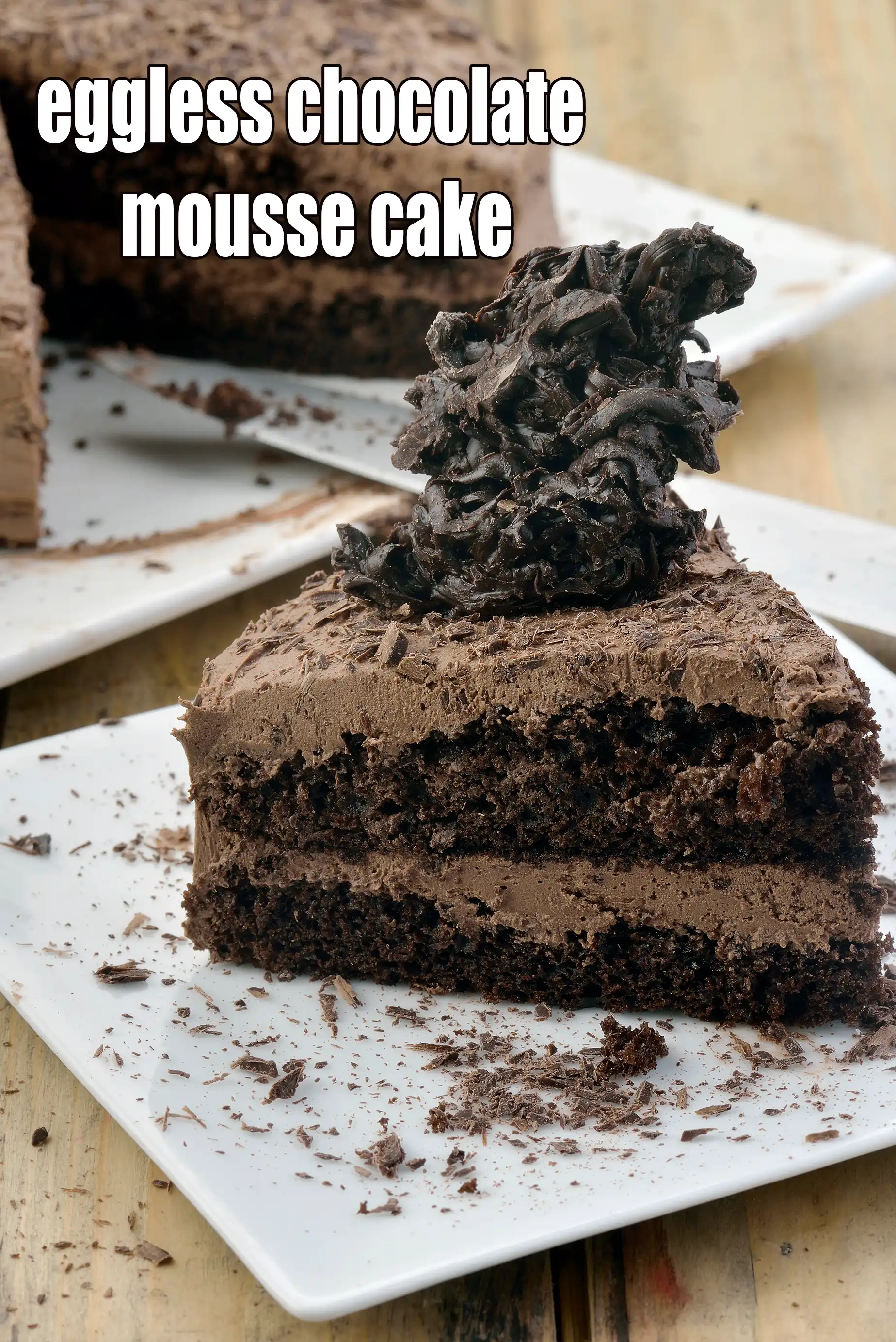 eggless chocolate mousse cake | without gelatine Indian style |