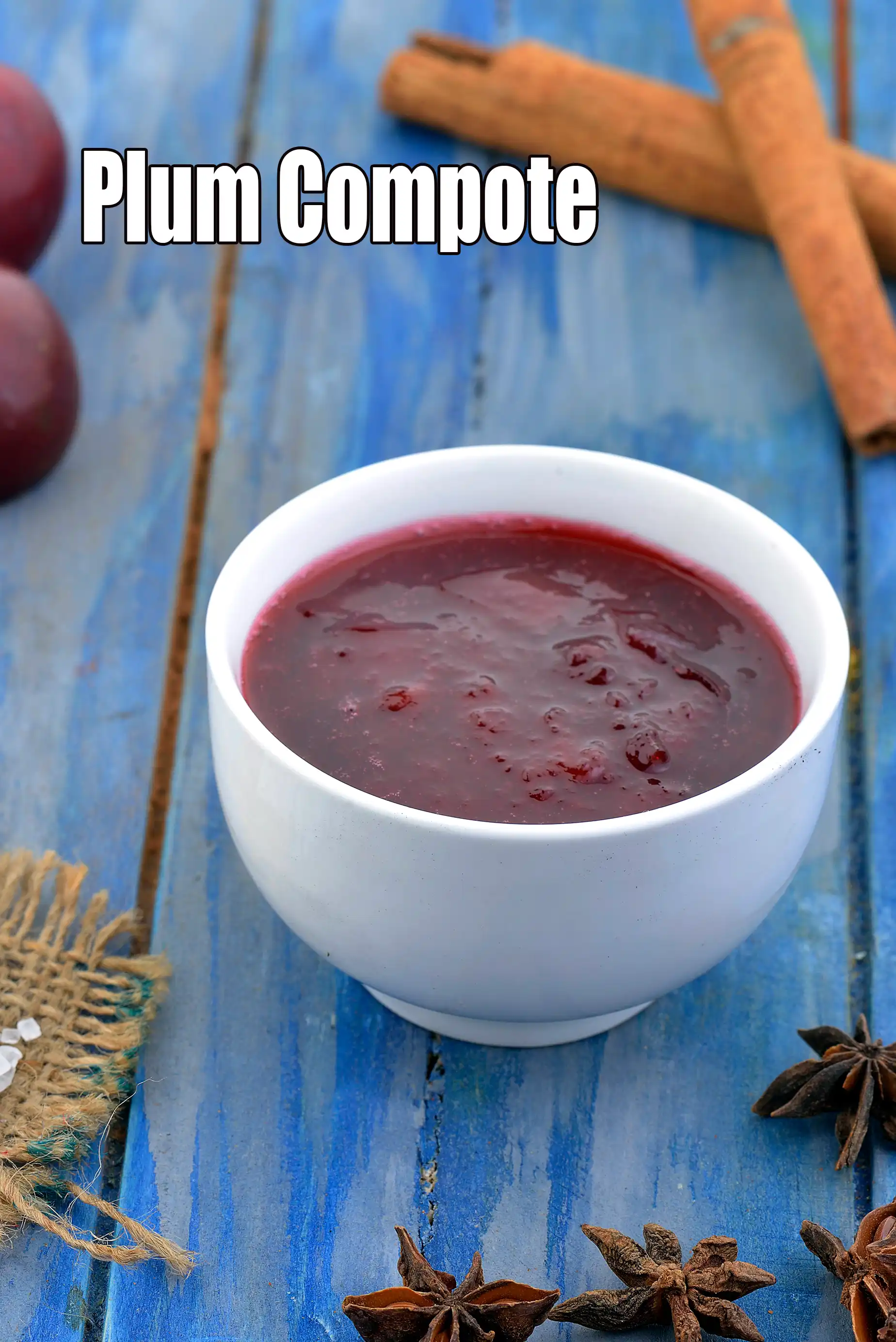 Plum Compote |  Caramelized Plum & Spice dessert sauce | Fragrant Indian-Spiced Plum Compote |