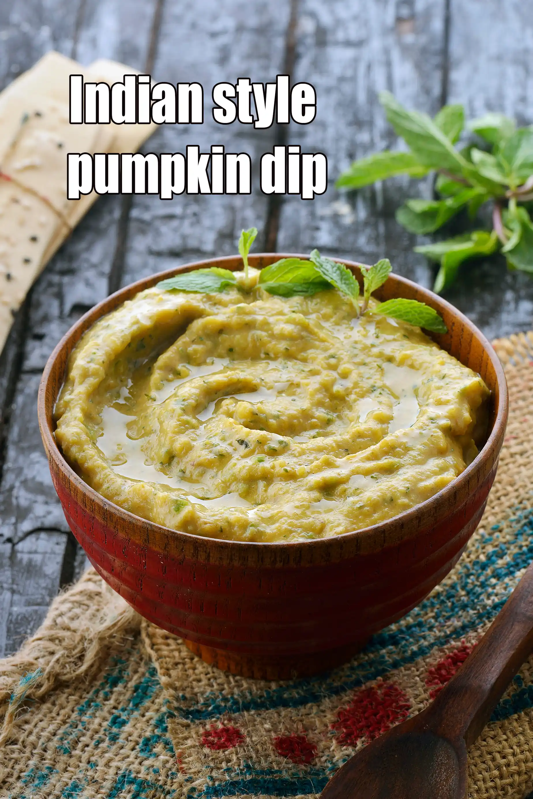 Indian style pumpkin dip recipe | healthy kaddu dip | bhopla dip |