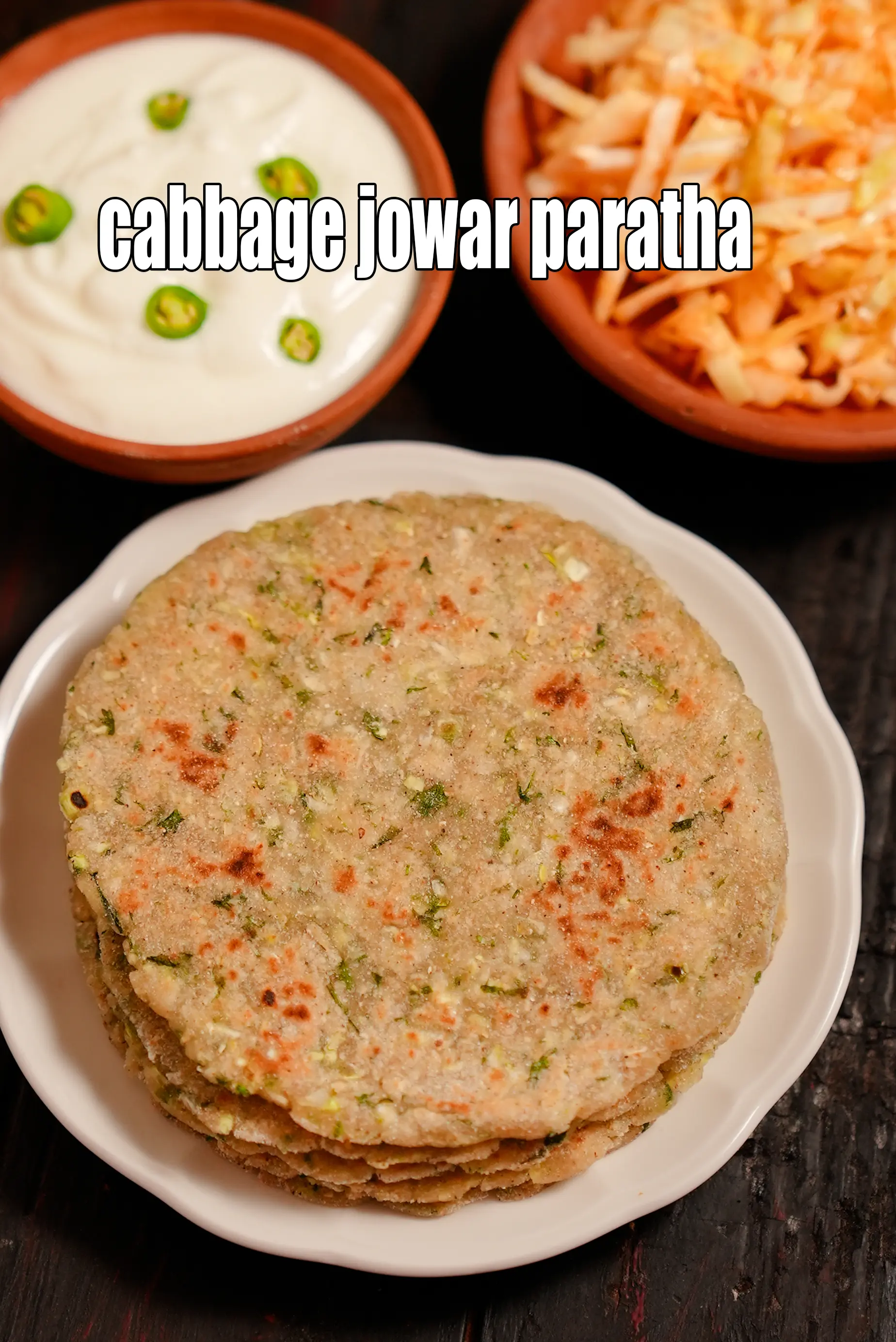 cabbage jowar paratha recipe | Indian patta gobi jowar paratha | gluten free jowar roti | healthy jowar cabbage paratha |
