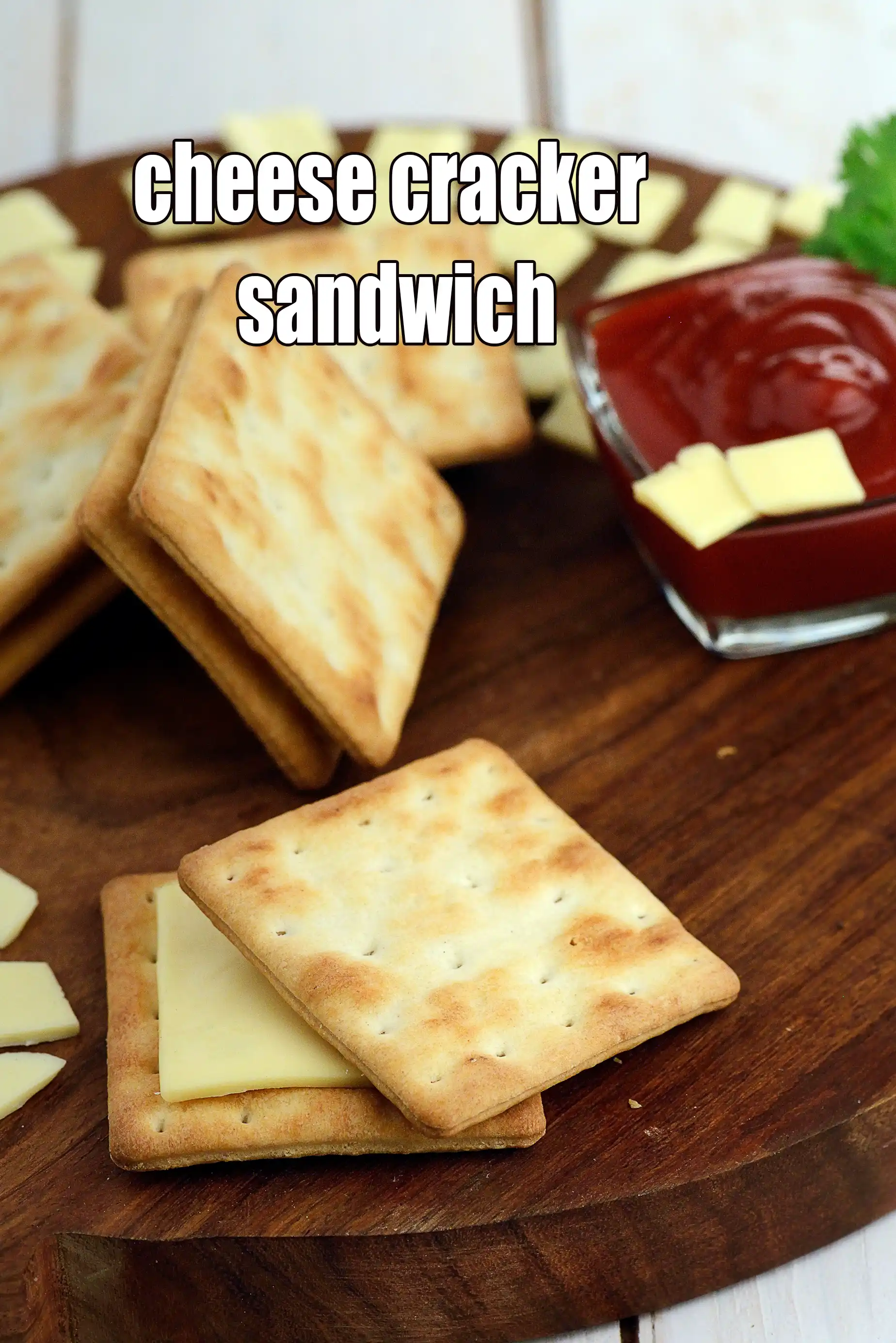 cheese cracker sandwich recipe | no bake cracker sandwich | quick kids cheese cracker for tiffins |