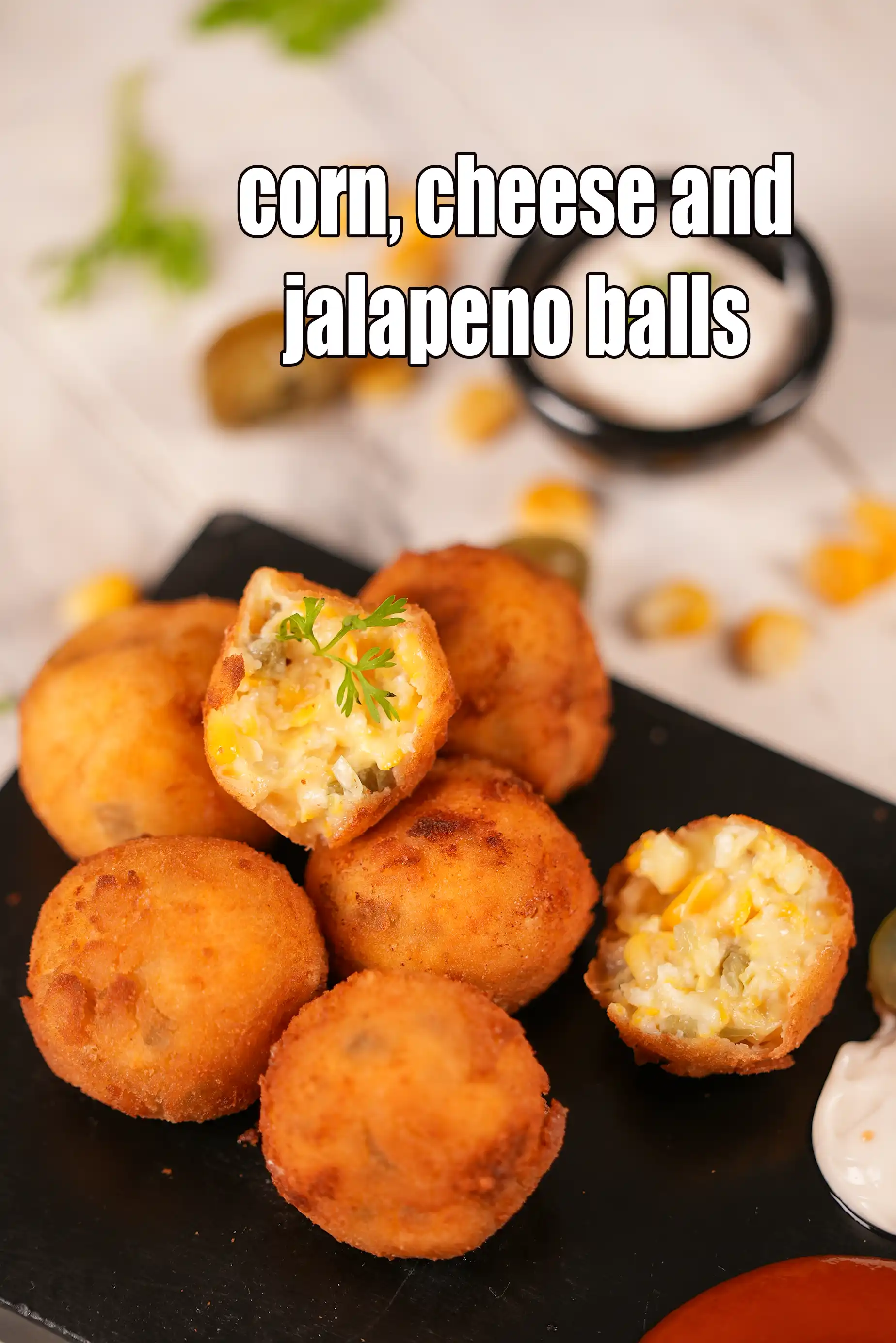 corn, cheese and jalapeno balls recipe | jalapeno poppers |  jalalpeno croquettes |