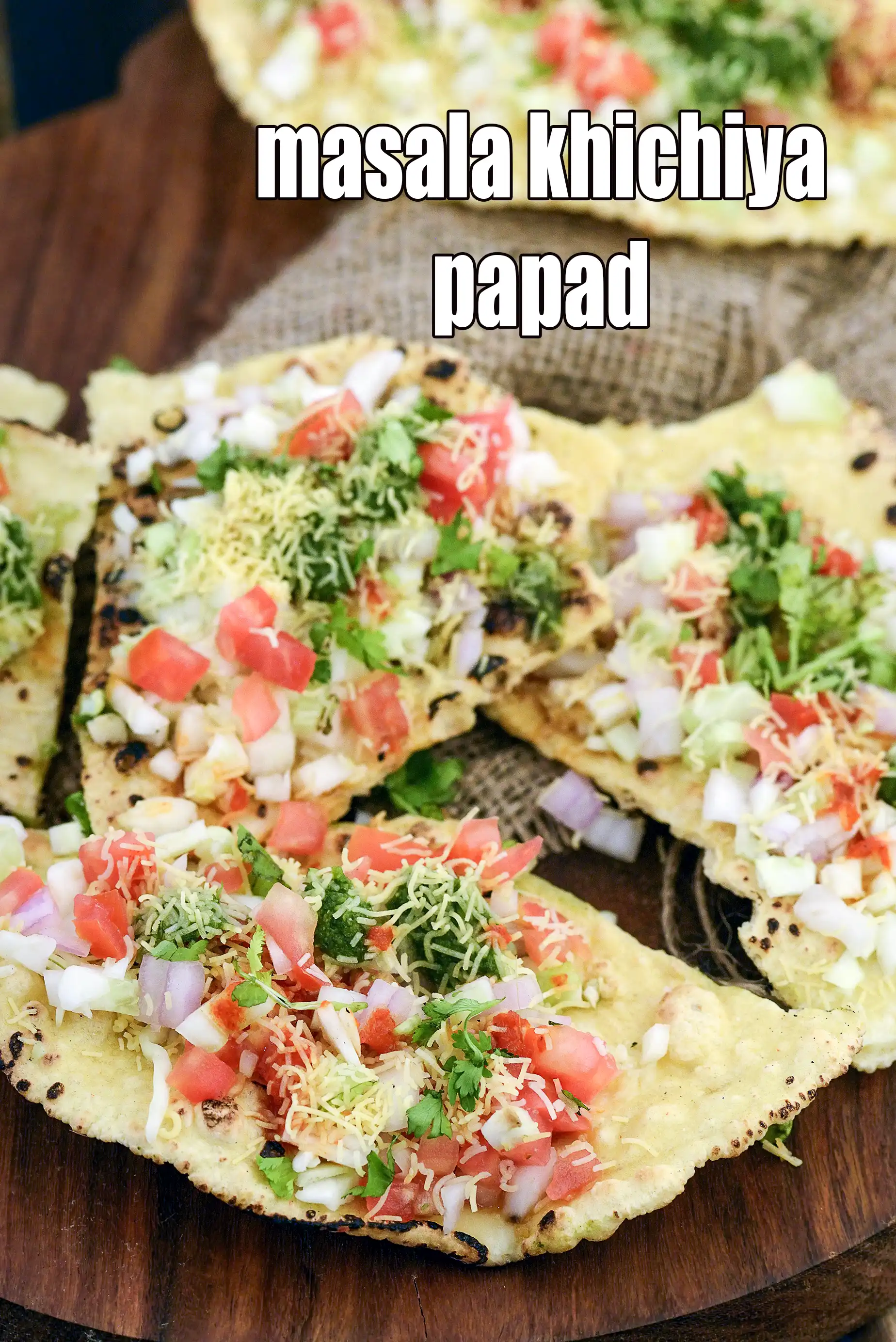 masala khichiya papad recipe | khichiya papad Indian street food | Mumbai special roadside snack |