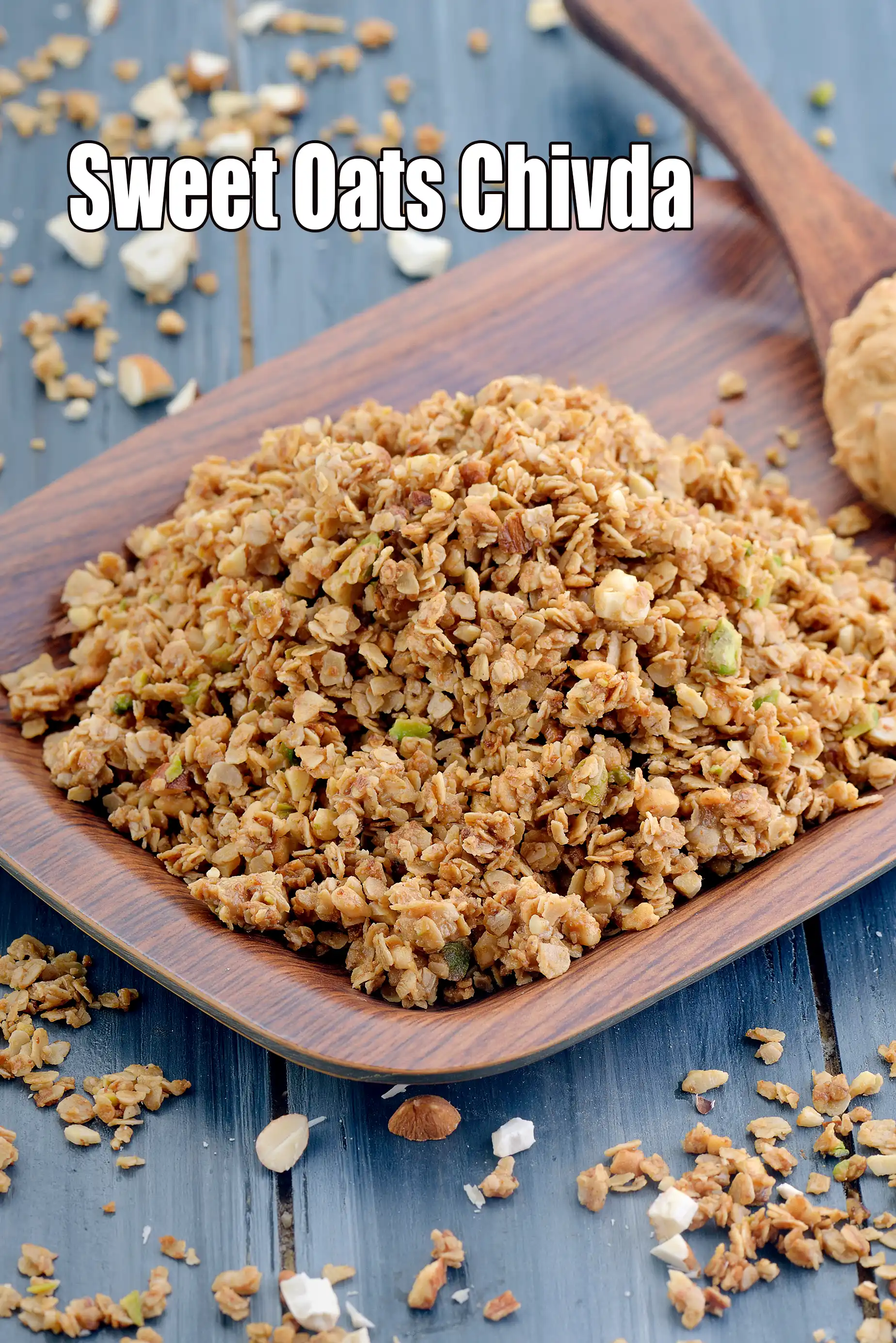 Sweet Oats Chivda | Jaggery Oats Crunch Mix |  Peanut Butter Oats Munch |