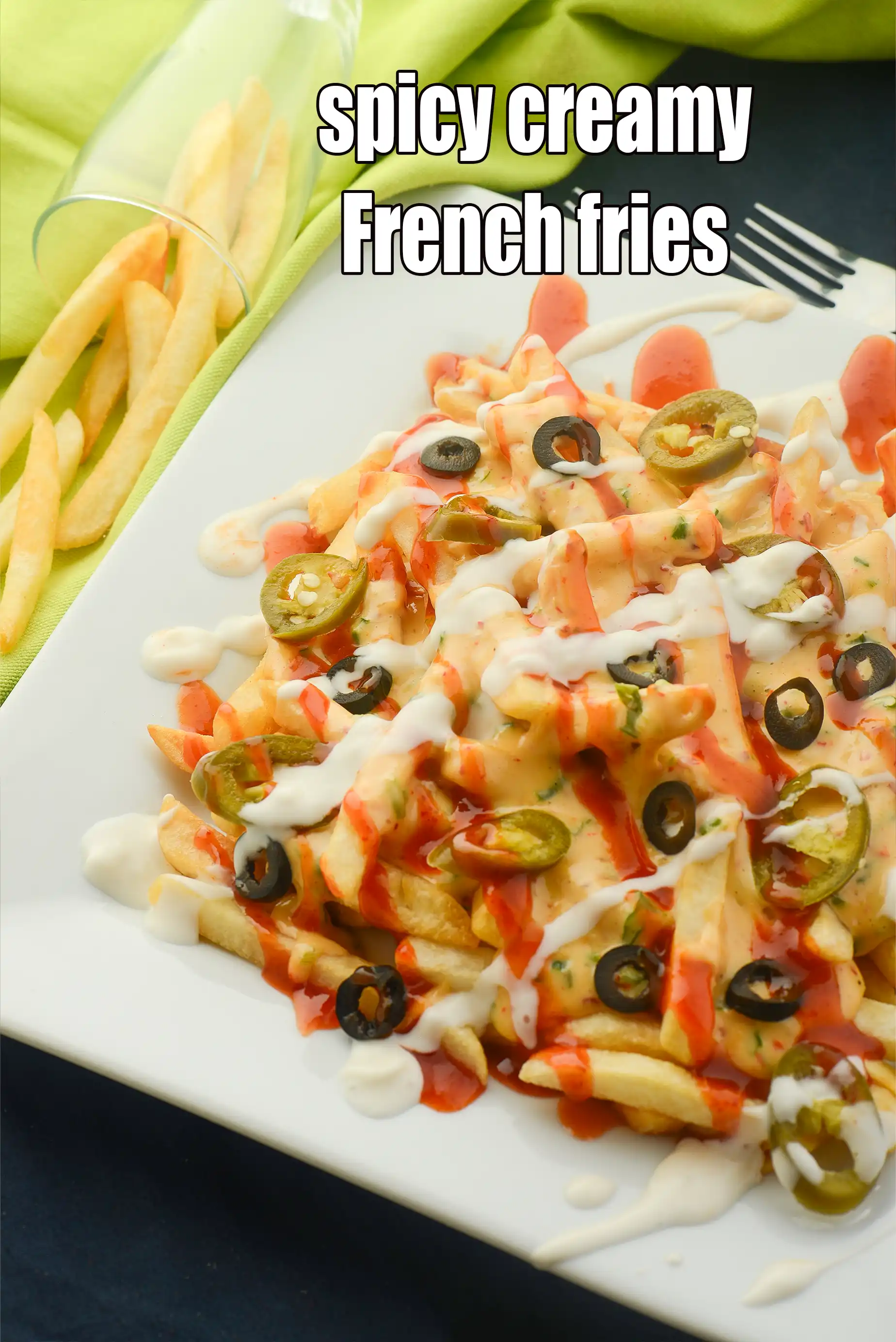 creamy French fries recipe | loaded cheese fries recipe | Indian style loaded fries |