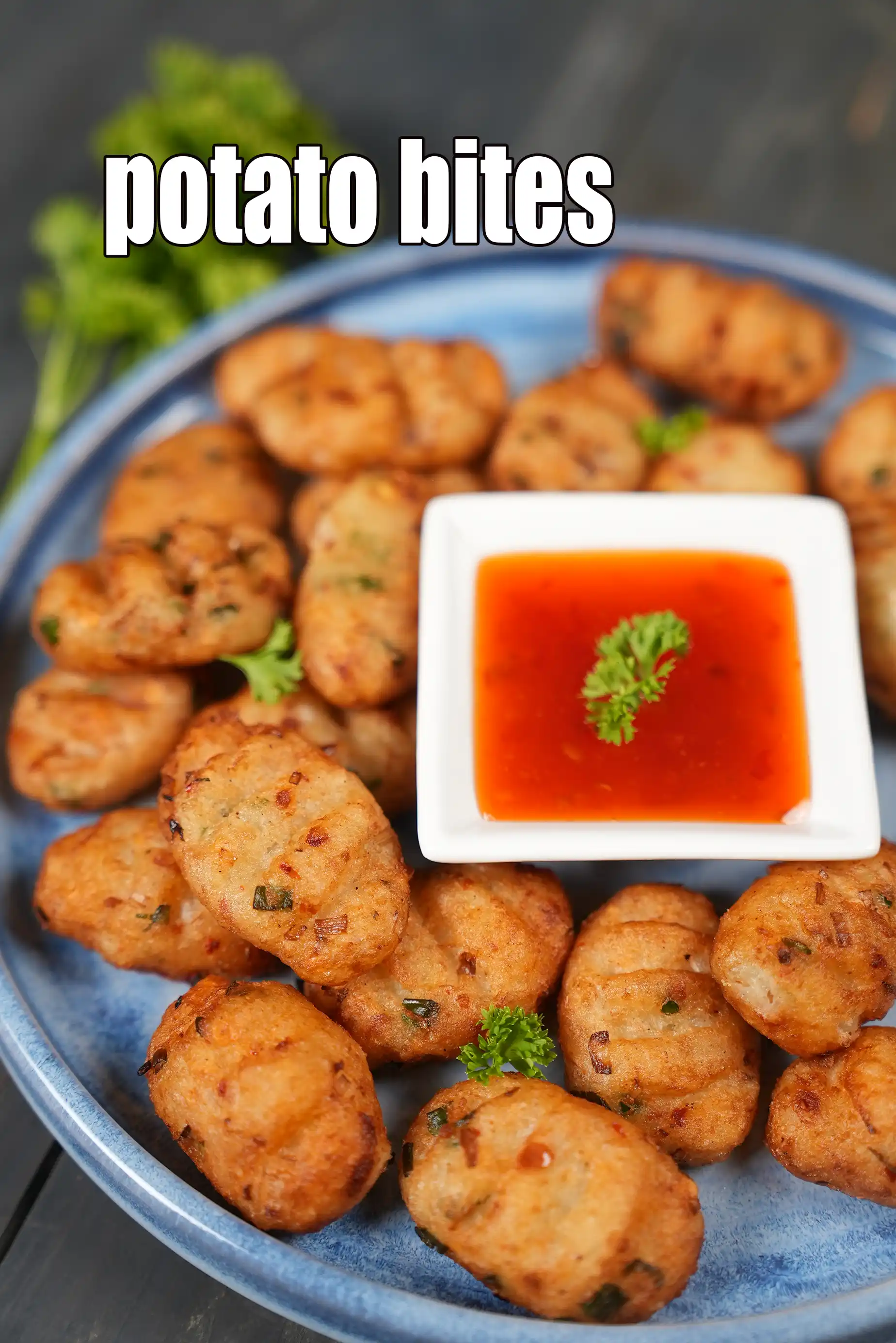 potato bites recipe | potato crispies recipe | chilli garlic potato bites |