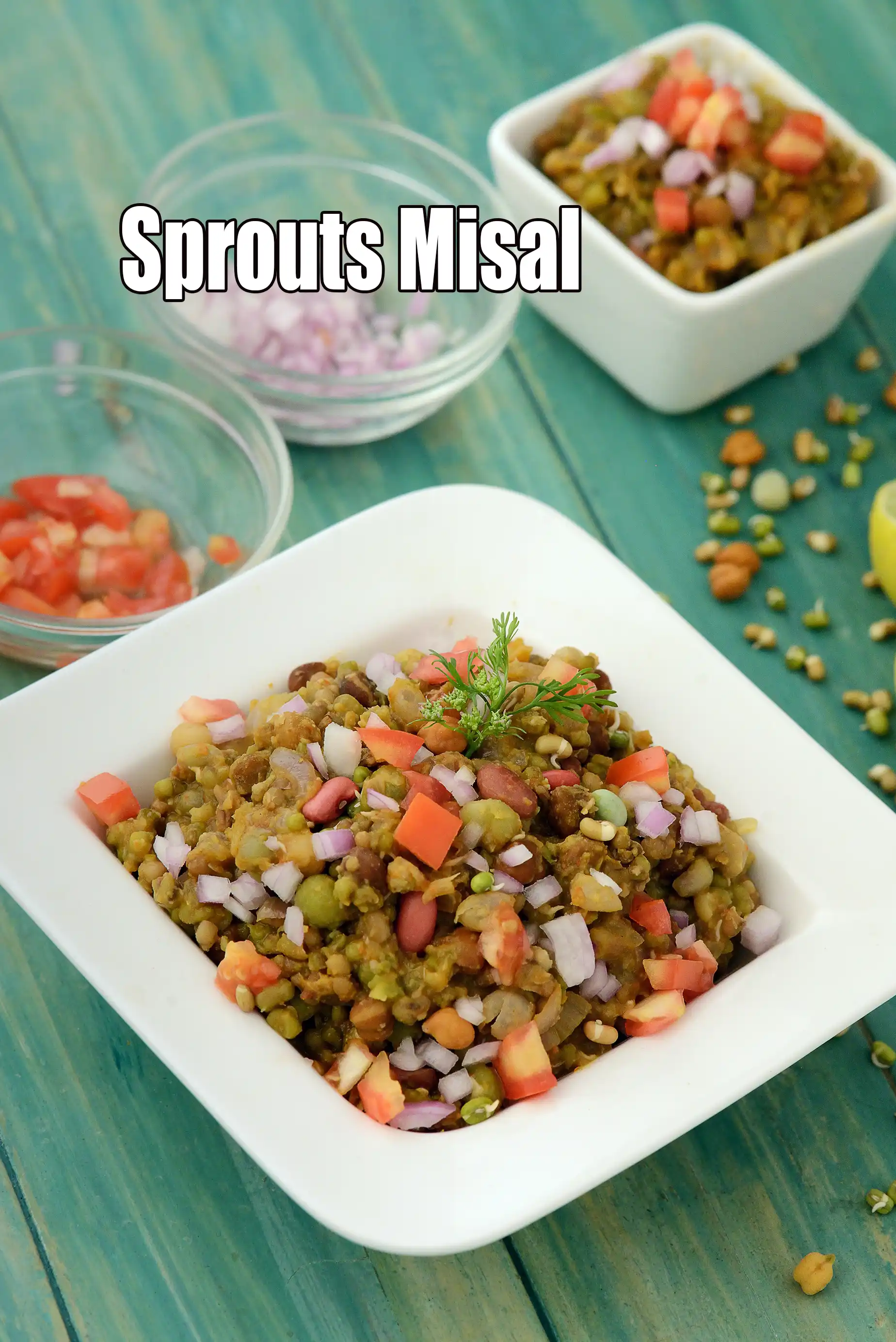 Sprouts Misal | Maharashtrian Sprouts Misal |  healthy Sprouts Misal |