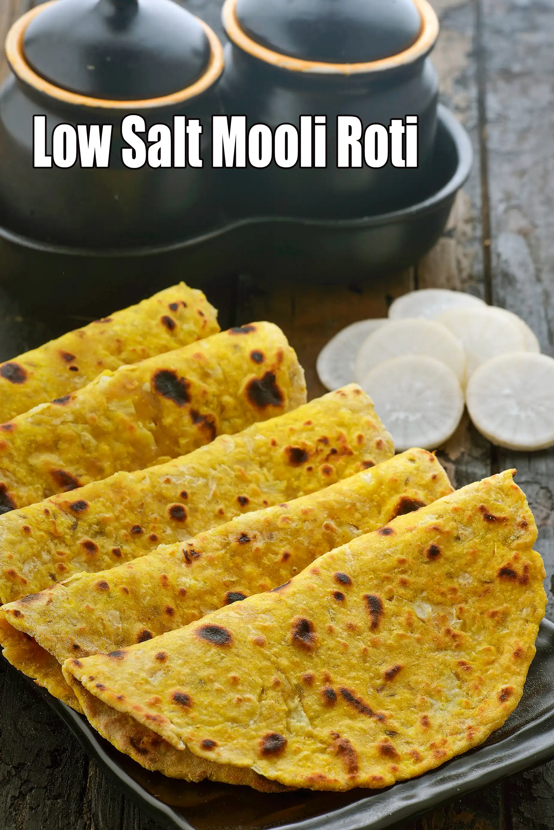 Low Salt Mooli Roti, Nutritious Radish Rotis recipe, High Blood Pressure Recipes/ Low Sodium Recipes