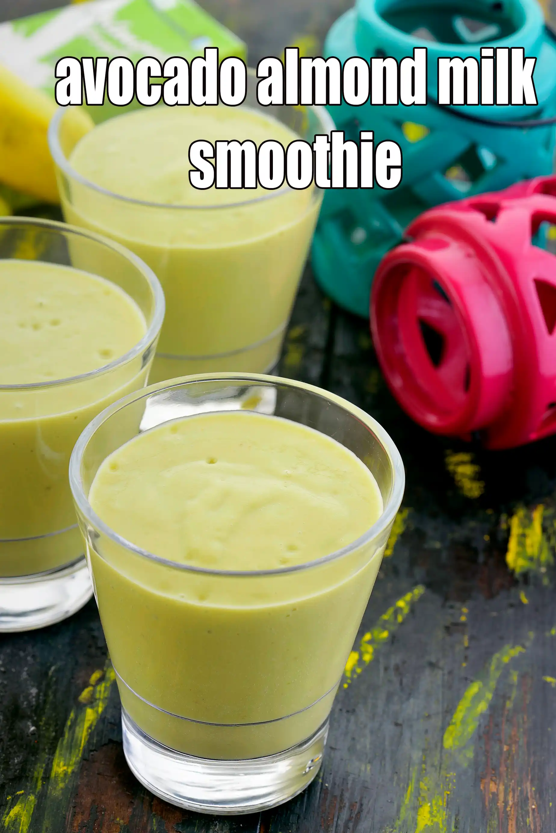 avocado almond milk smoothie recipe | avocado smoothieÂ | healthy Indian avocado banana milk vegan smoothie |