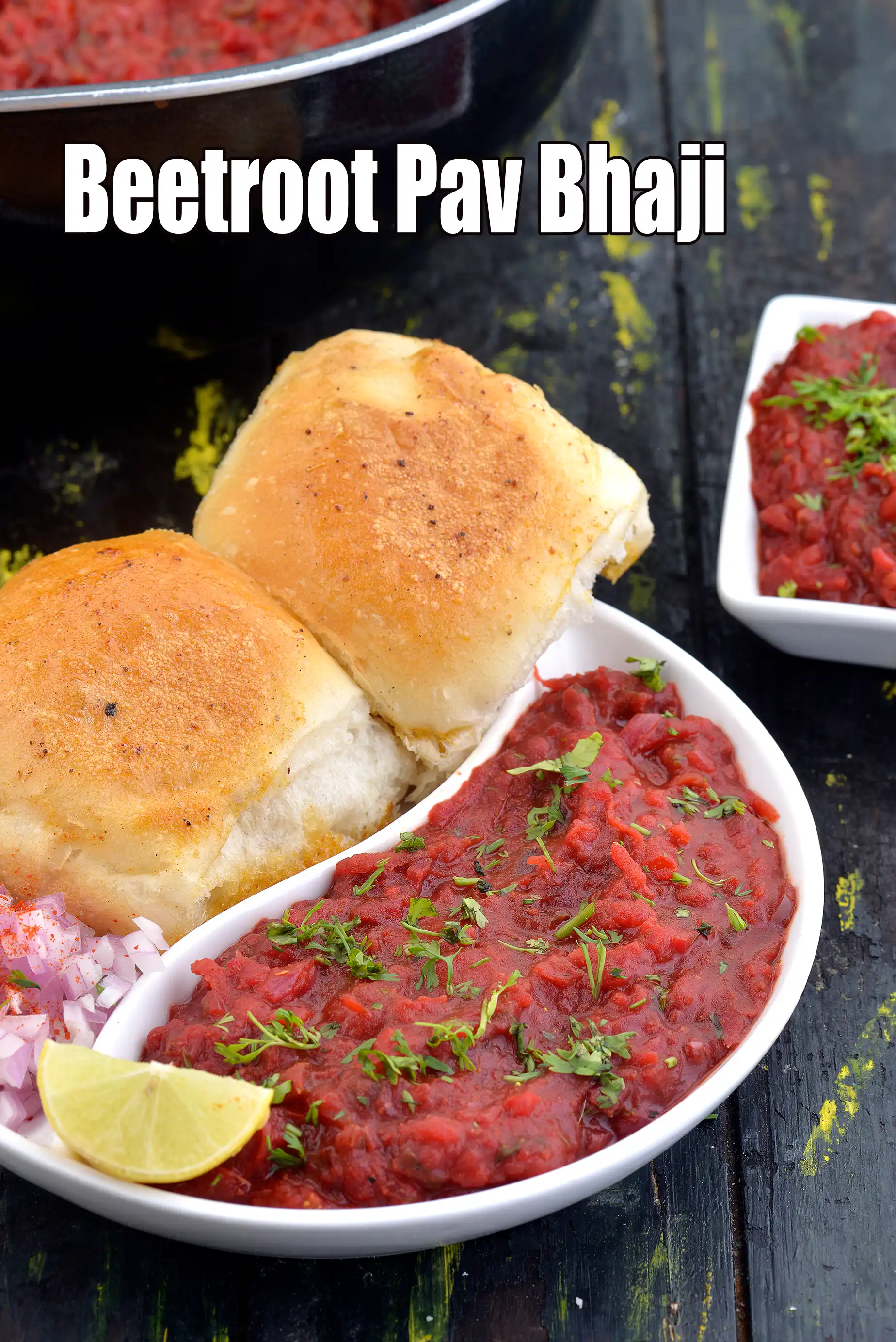 Beetroot Pav Bhaji | Beetroot Mumbai Bhaji | Beetroot Street-Style Bhaji |