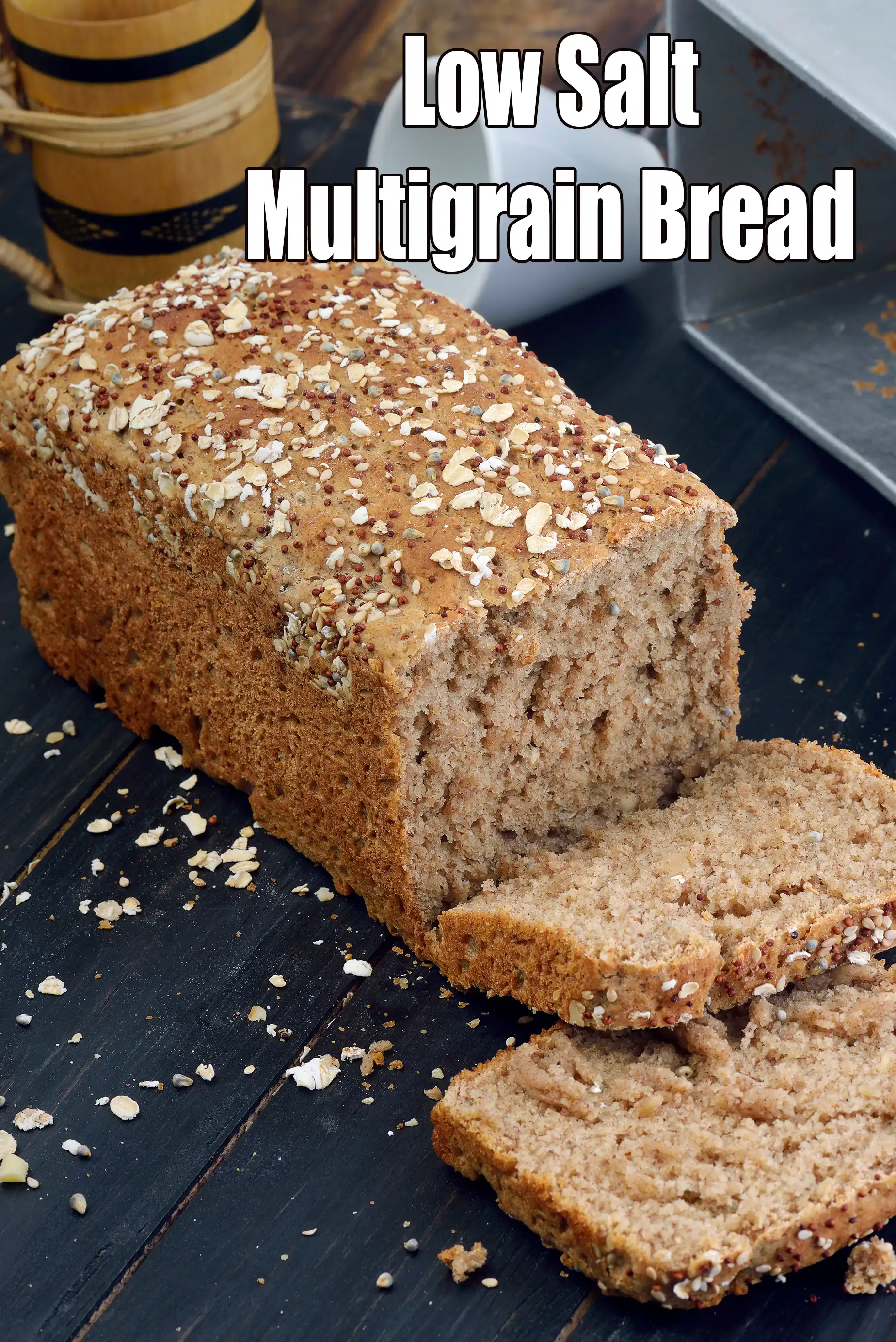 Low Salt  Multigrain Bread | low sodium High Fiber Multigrain Bread |  Heart-Healthy Multigrain Bread | Blood Pressure-Friendly Multigrain Bread |
