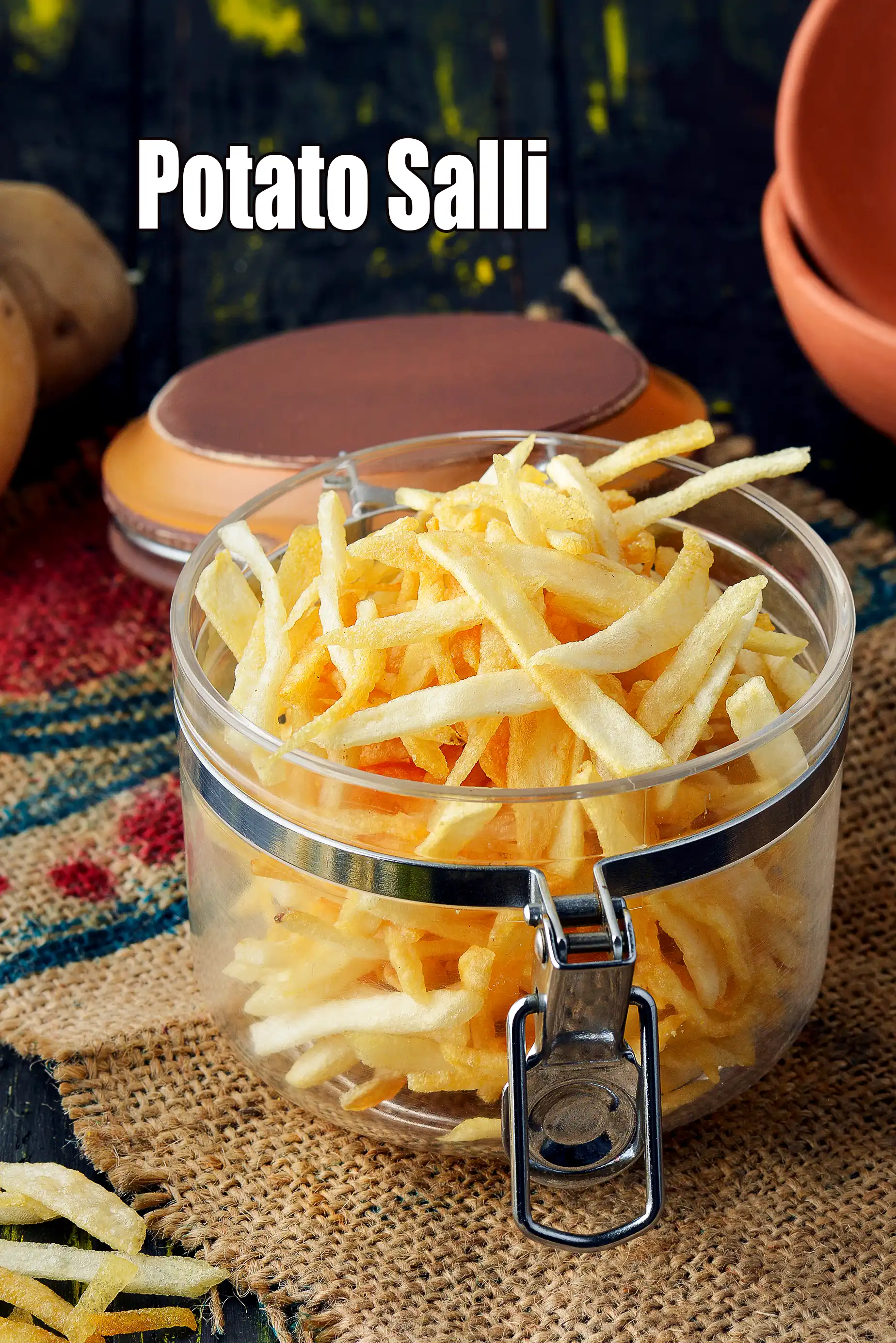 Potato Salli | Homemade Potato Salli | Salli Batata | Potato Sticks |