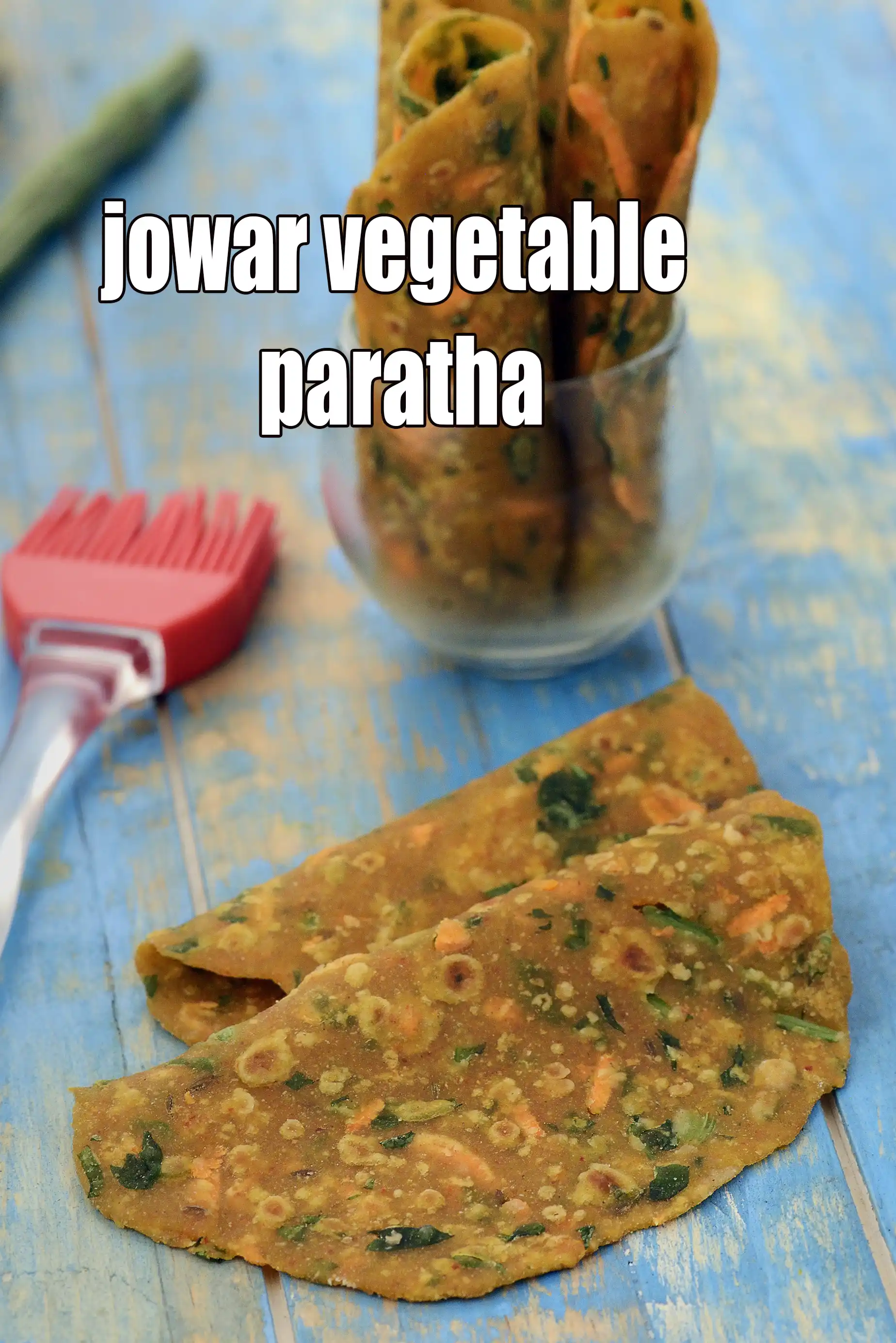 jowar vegetable paratha recipe | healthy jowar thepla | tiffin box paratha |