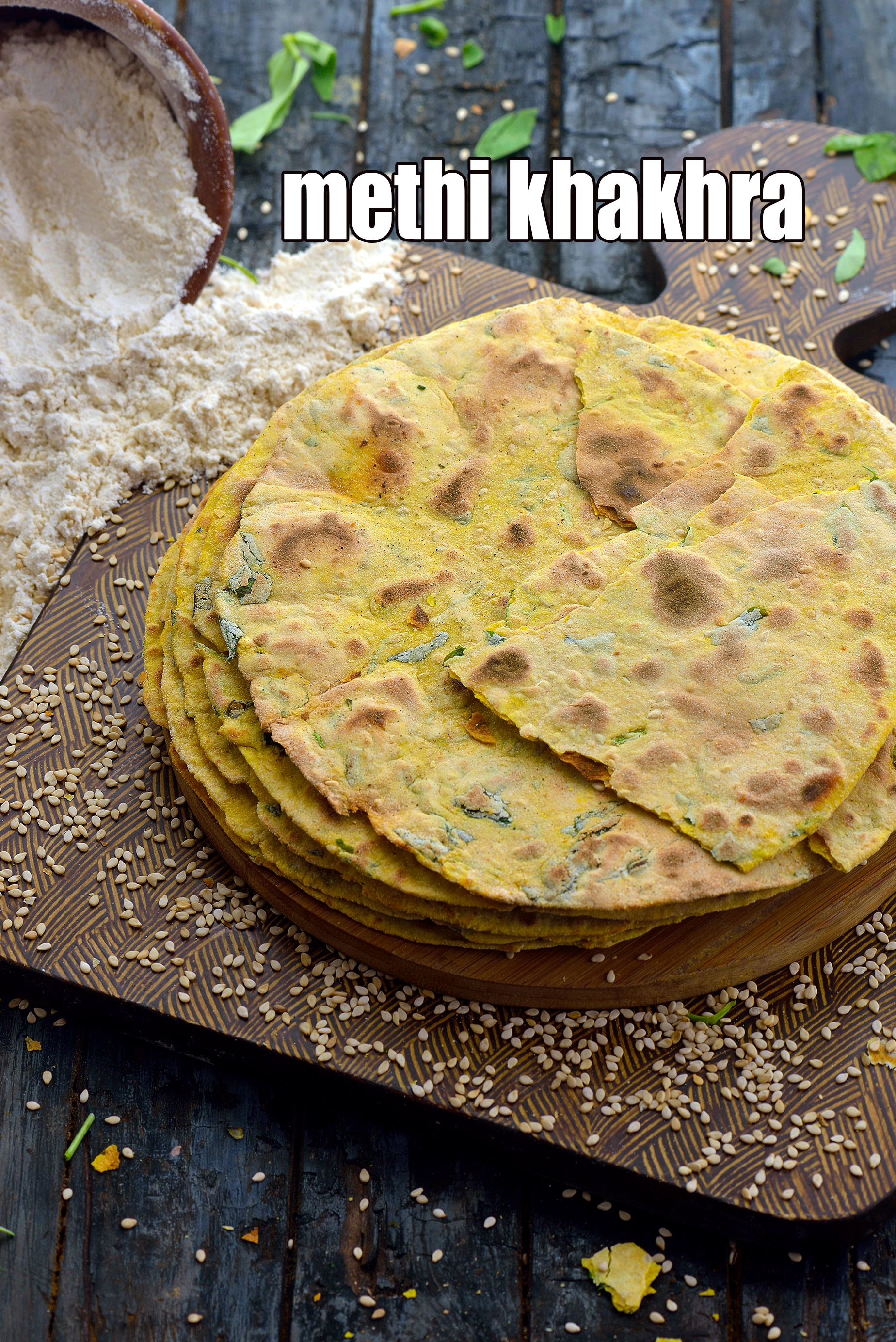 methi khakhra | whole wheat methi khakhra | Gujarati  khakhra for diabetics, low cholesterol, blood pressure  | iron rich fenugreek flat bread |