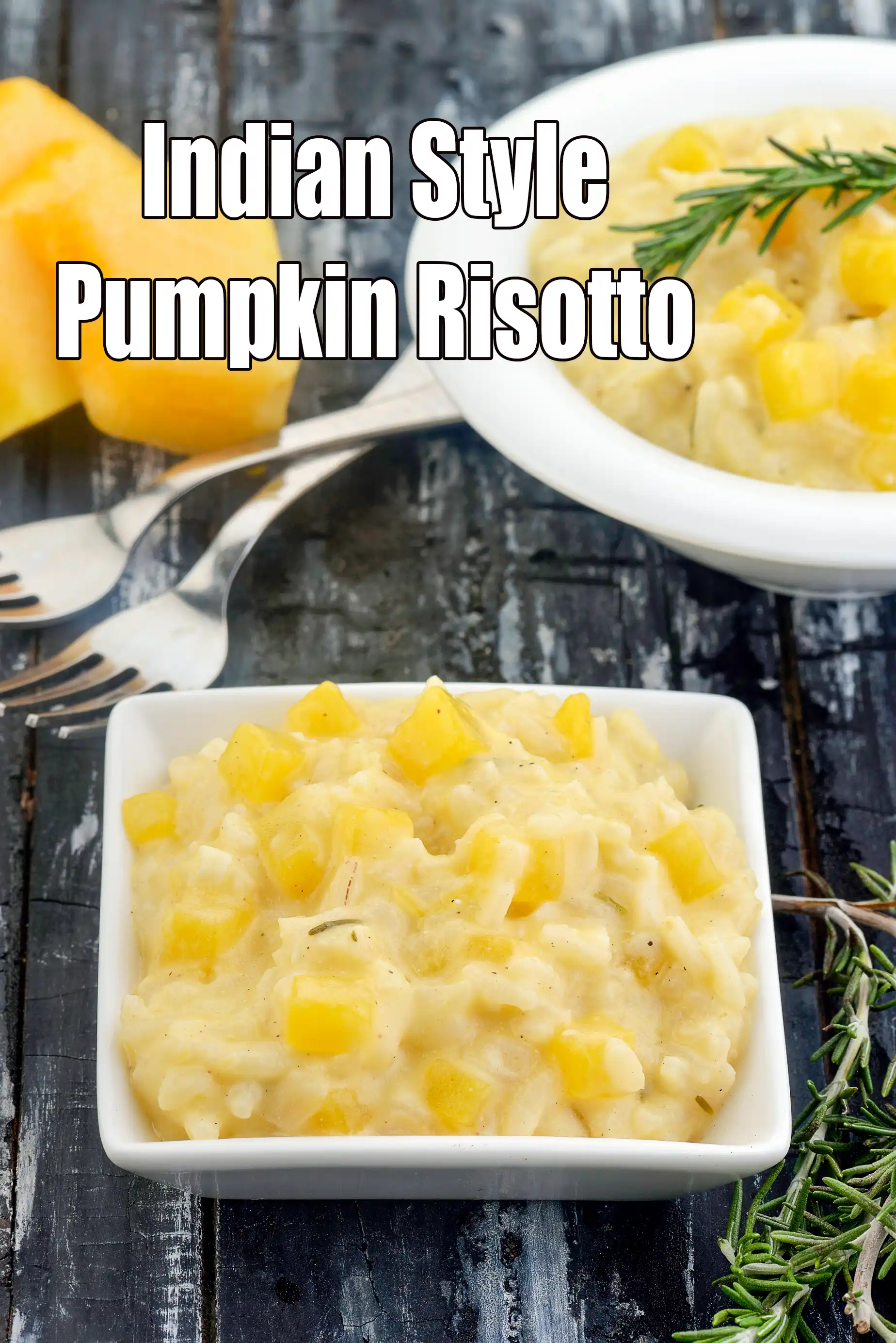 Indian Style Pumpkin Risotto |  Vegetarian Pumpkin Cheese Risotto | Creamy Pumpkin Arborio Rice |