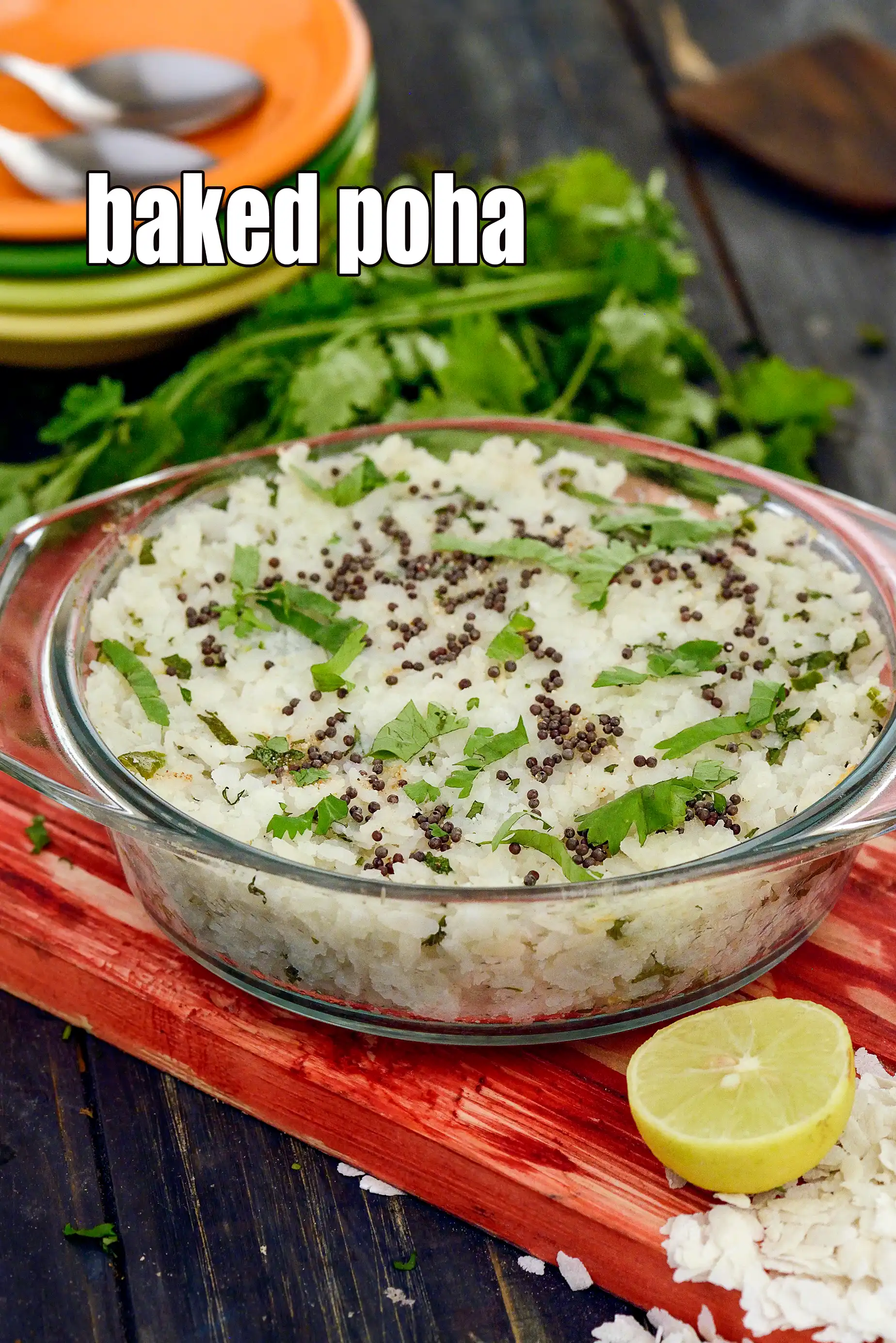 baked poha recipe | poha in oven | baked beaten rice with spices |
