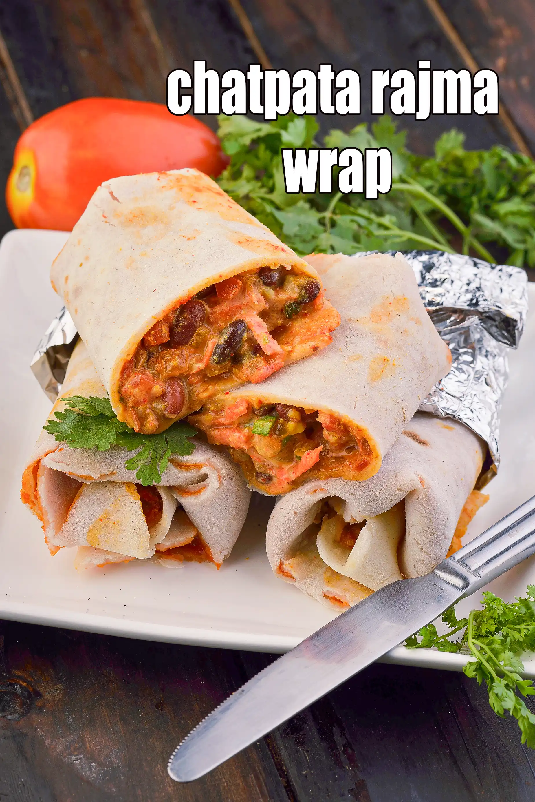 Chatpata Rajma Wrap